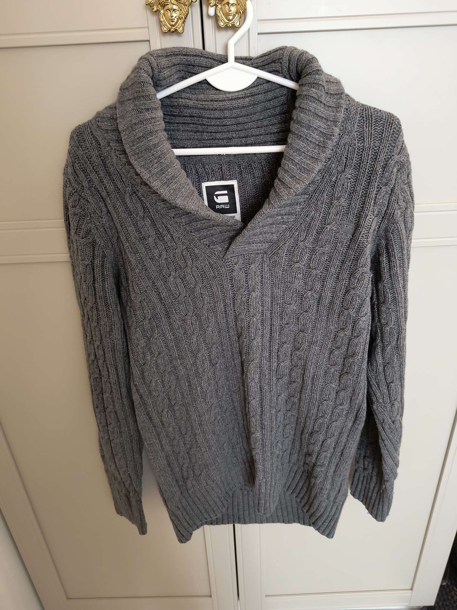 G-Star Gray wool men's sweater by G-Star Raw, size M Size US M / EU 48-50 / 2 - 1 Thumbnail