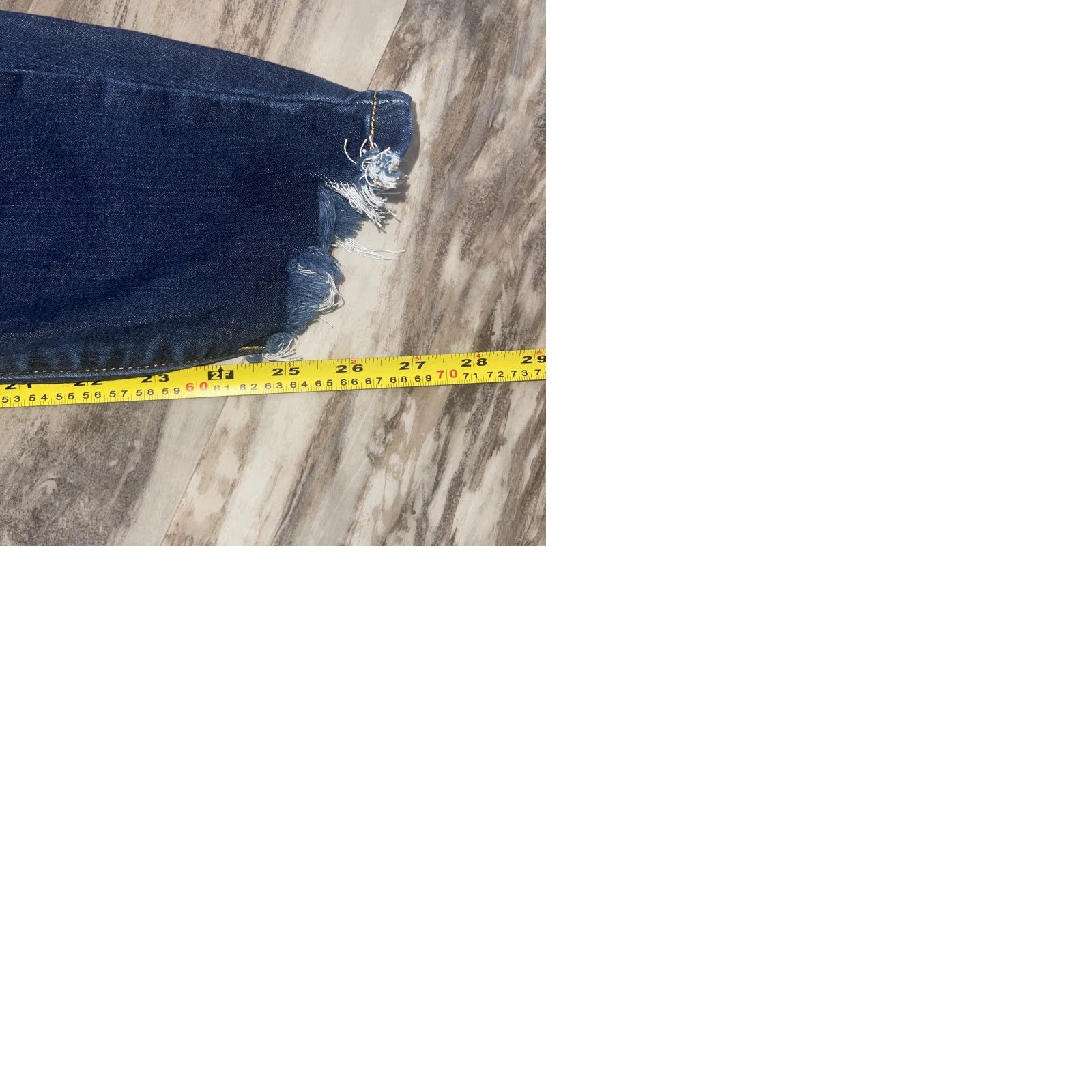 Vintage KanCan Jeans Women’s 7 27 Blue Estilo Skinny Denim Stretch Distressed Hem Button Zip High Rise 5-Pocket Regular Fall Spring Winter Womens Size 27" / US 4 / IT 40 - 9 Thumbnail