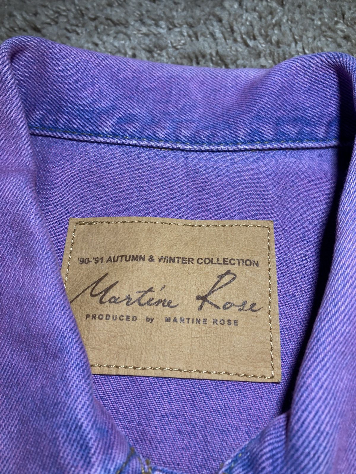 Martine Rose AW19 Martine Rose Dyed Pink Faded Denim Jacket Type 3 Rust Size US S / EU 44-46 / 1 - 2 Thumbnail
