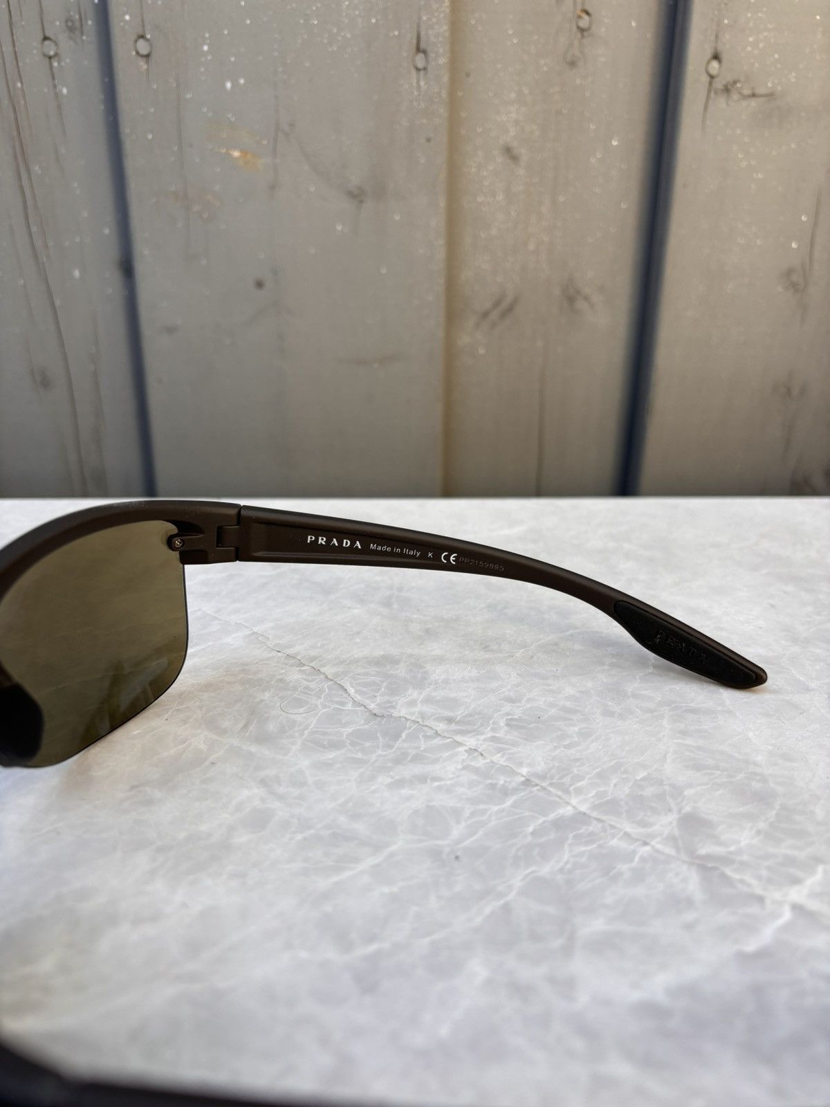 Prada × Vintage 2000s Prada Sunglasses Linea Rossa Sport Half Rin SPS 17U Y2 Size ONE SIZE - 15 Thumbnail