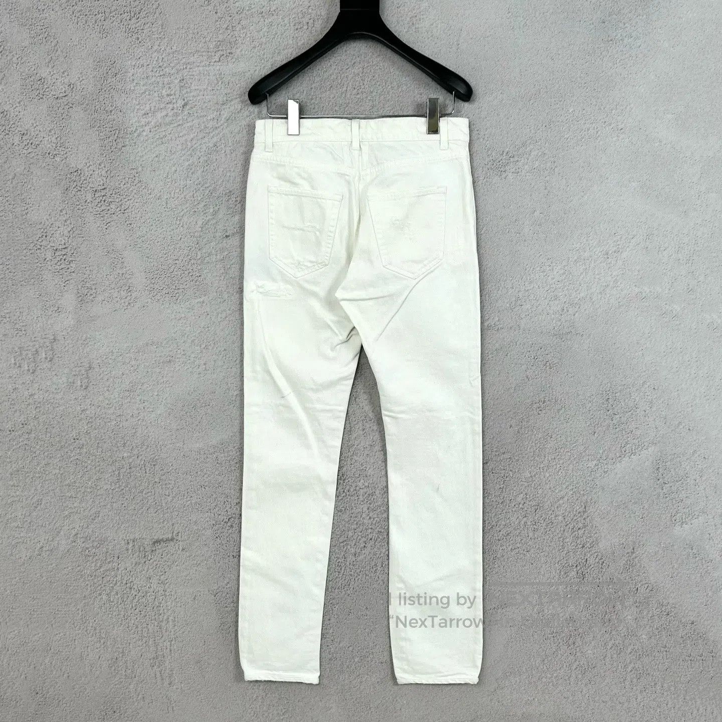 Saint Laurent Paris Saint Laurent Paris White denim jeans with holes Size 30" / US 8 / IT 44 - 2 Thumbnail
