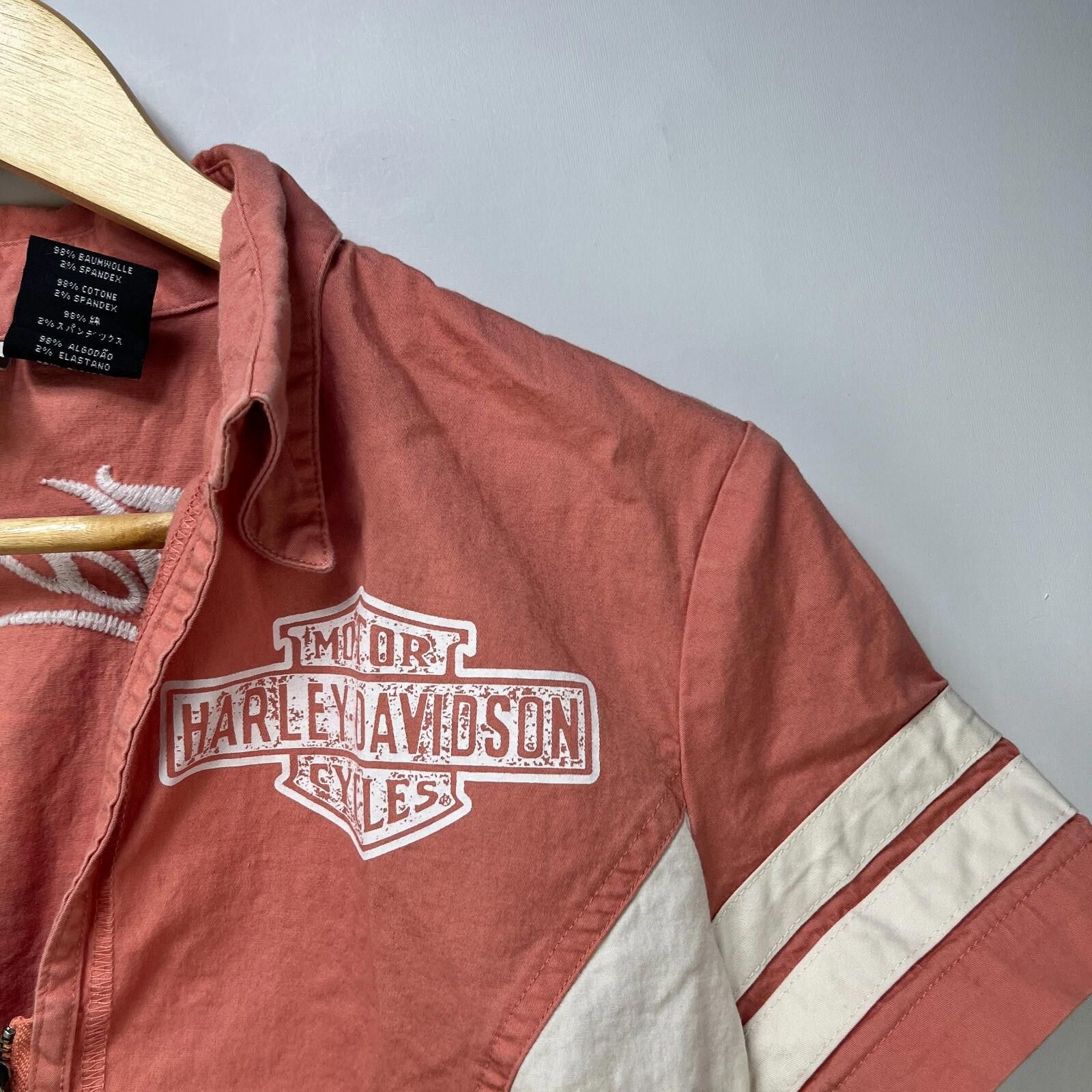 Harley Davidson Vintage y2K Harley Davidson Women's zip up Shirt Medium Size M / US 6-8 / IT 42-44 - 10 Thumbnail
