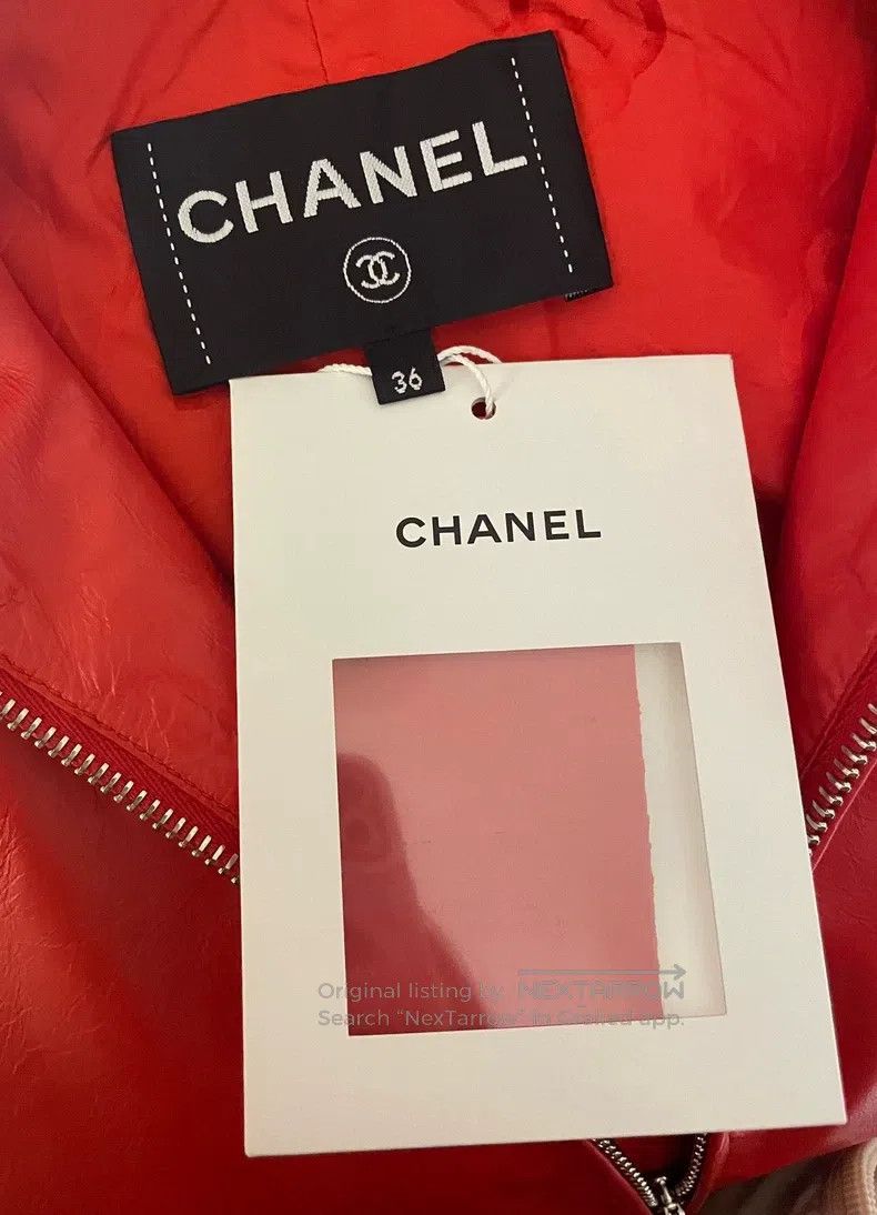 Chanel Chanel 23a Early Spring Vacation Series Red Sheepskin Vest Size XS / US 0-2 / IT 36-38 - 5 Thumbnail