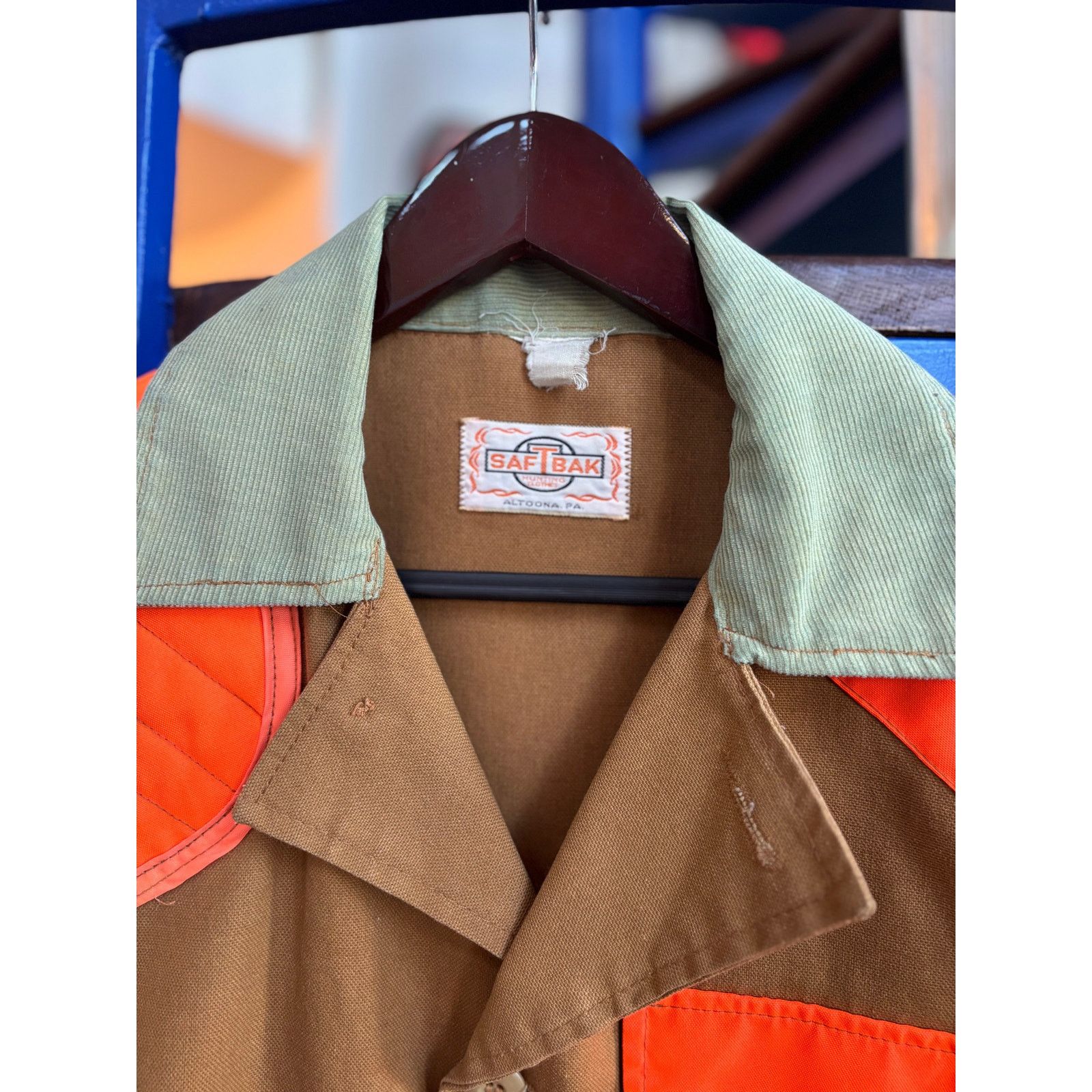Vintage Saf-T-Bak Vintage Tan & Orange Hunting Jacket Size L Size US L / EU 52-54 / 3 - 3 Thumbnail