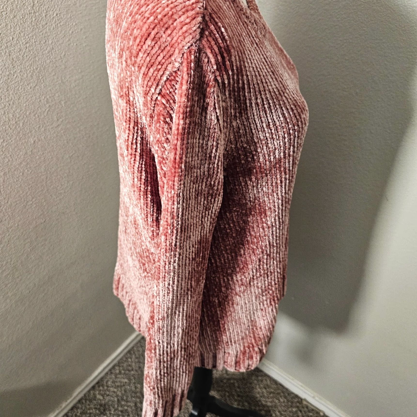 Orvis Orvis Women's Mauve Dusty Pink Crew Neck Long Sleeve Chenille Sweater M - 100% Polyester Knit Pullover Size M / US 6-8 / IT 42-44 - 4 Thumbnail