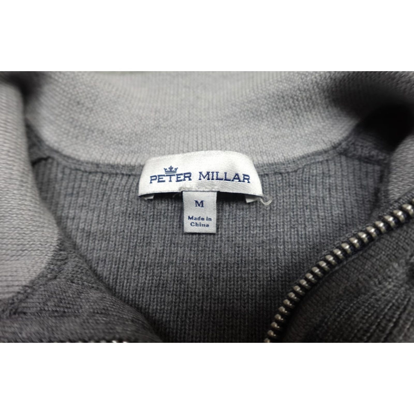 Peter Millar VINTAGE Peter Millar Quarter Zip Sweater Mens M Gray Brown Wool 1/4 Zip Mock Neck Knit Striped Zipper Casual Mens Size US M / EU 48-50 / 2 - 2 Thumbnail