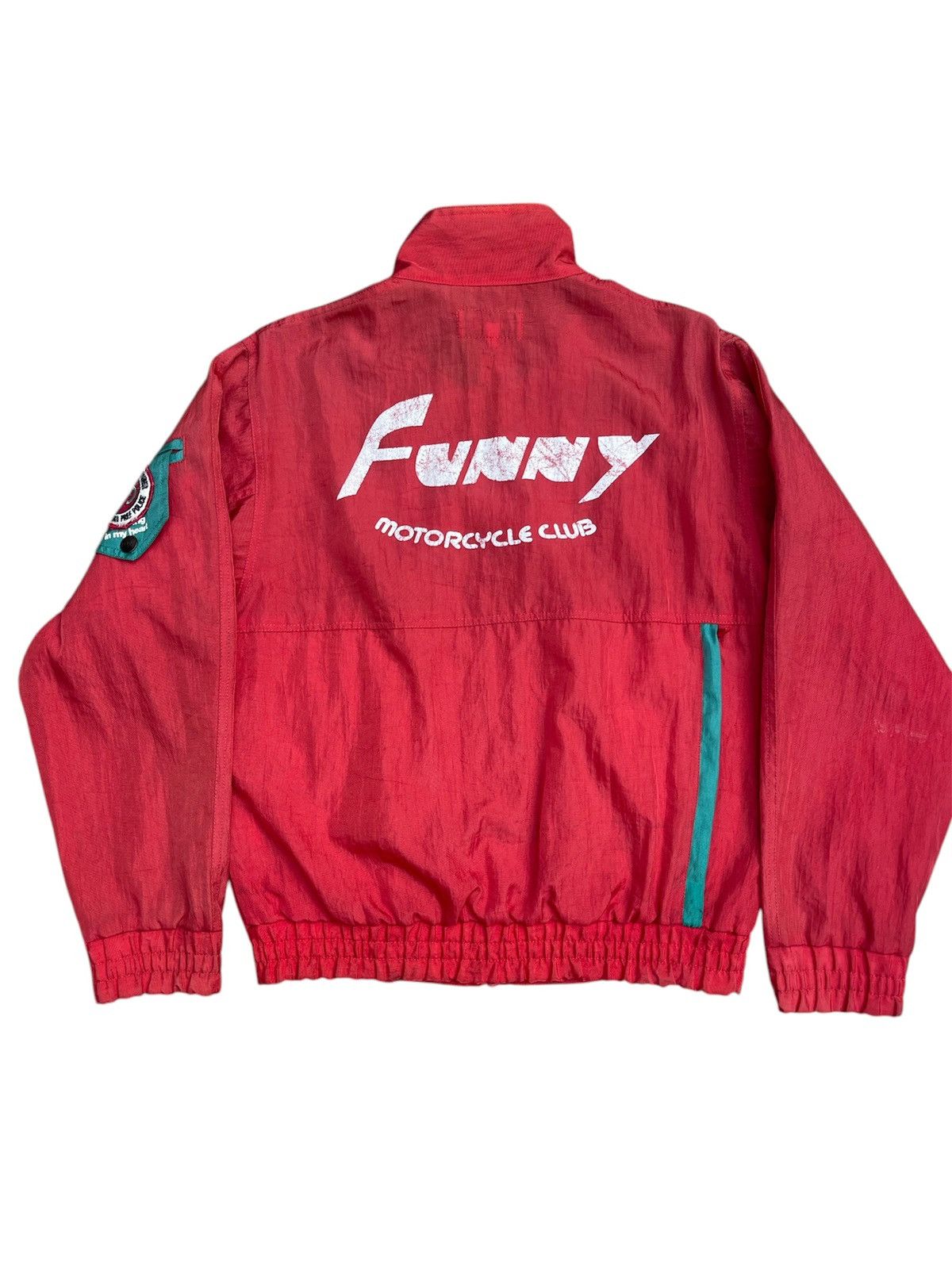 Sports Specialties × Vintage Vintage Kenz Sports Funny Motorcycle Club Jacket - Red Nylon Size US M / EU 48-50 / 2 - 1 Thumbnail