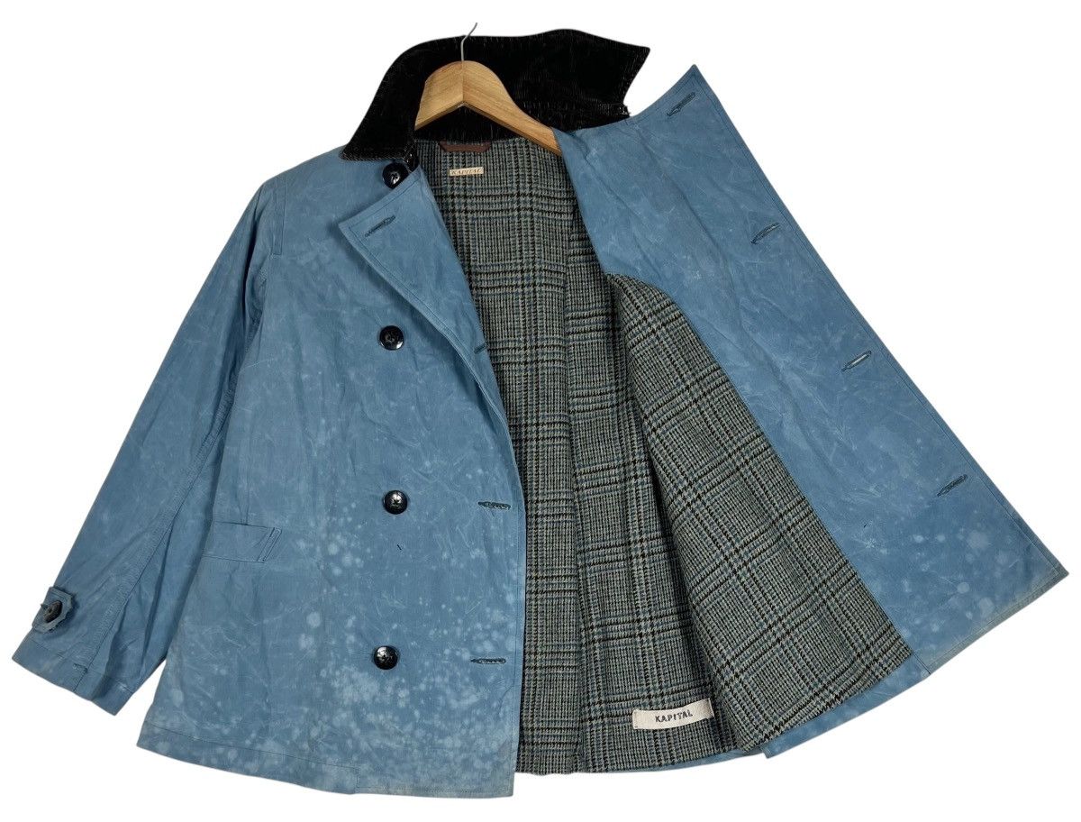 Kapital Kapital Indigo Dyed Work Jacket Waxed Cotton Patina Trench Size US S / EU 44-46 / 1 - 3 Thumbnail