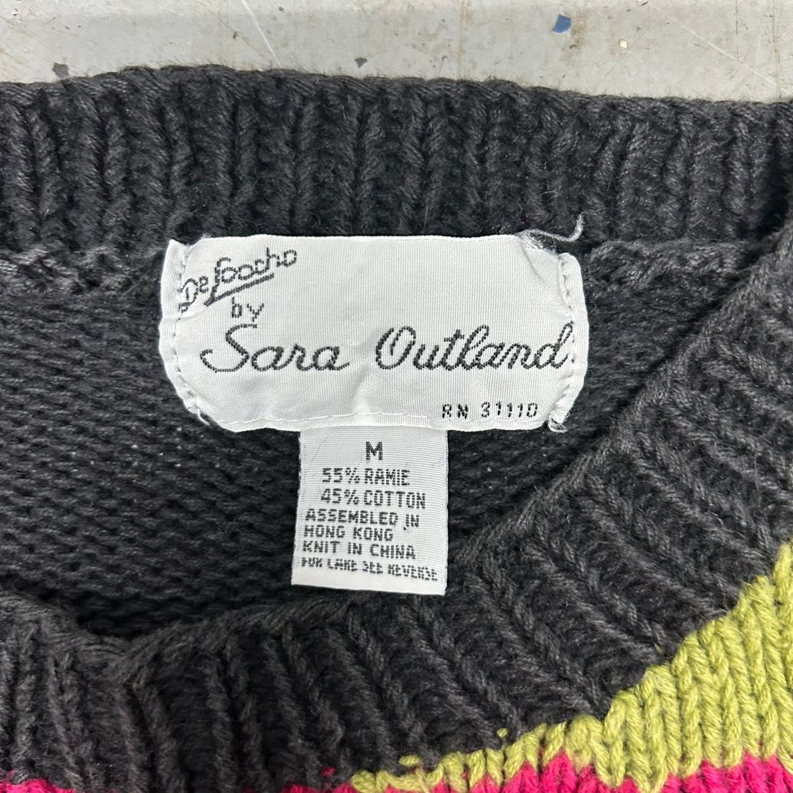 Other VTG 80s/90s Multi-coloured knit floral sweater Size M / US 6-8 / IT 42-44 - 3 Thumbnail