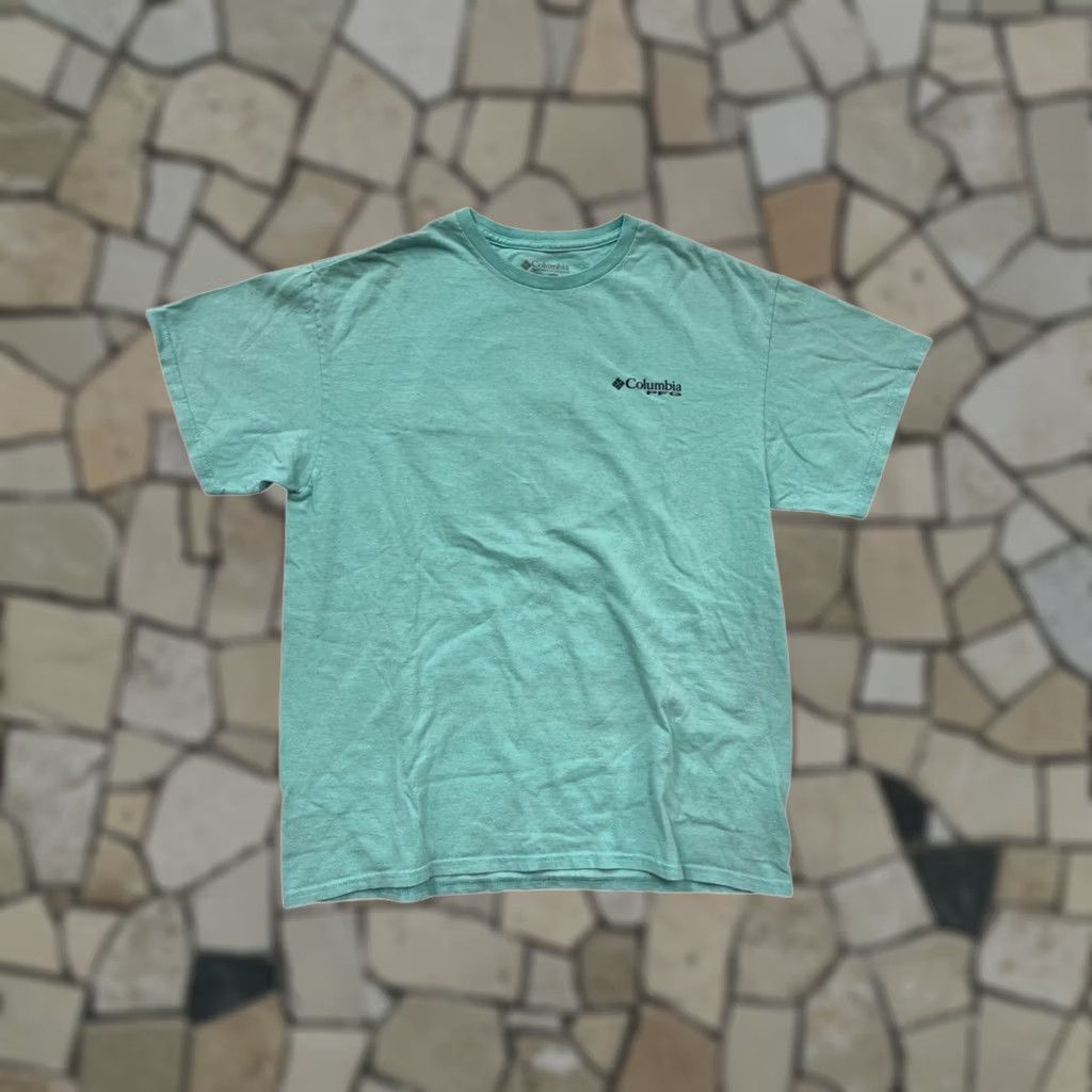 Vintage Columbia PFG T-shirt Mint Green L Unisex Adults Short Sleeve Graphic Crew Neck Mens Womens Size US L / EU 52-54 / 3 - 1 Thumbnail