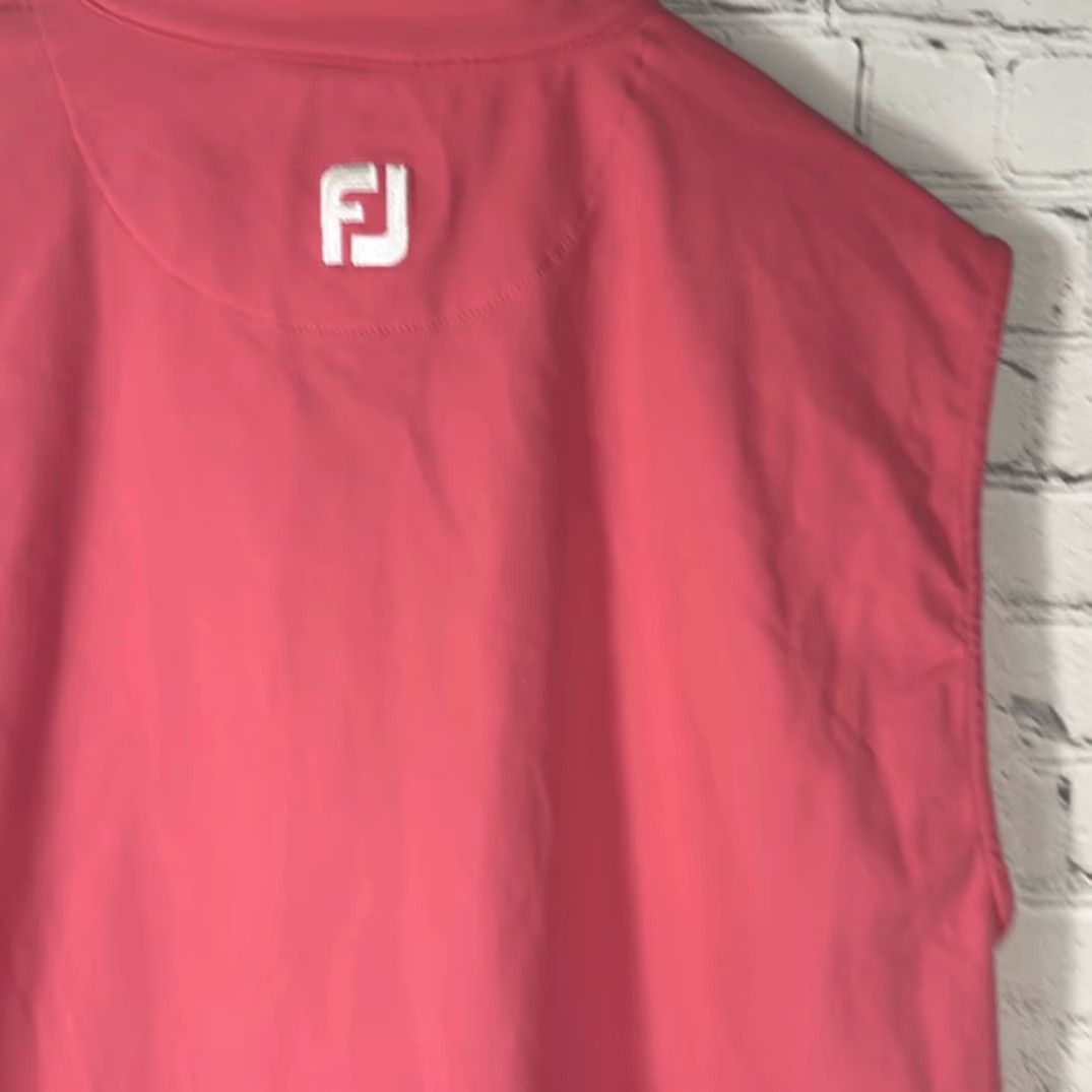Footjoy FootJoy Womens Sleeveless Pink Golf Full Zip Shirt M Medium Jacket Windbreaker Size M / US 6-8 / IT 42-44 - 3 Thumbnail