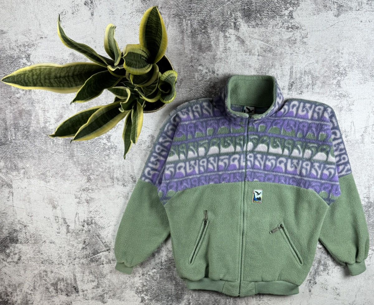 SALEWA Salewa Hiking Green Men’s L Outdoor Retro Polyester Fleece Polarlite Zip Jacket Size US L / EU 52-54 / 3 - 1 Thumbnail