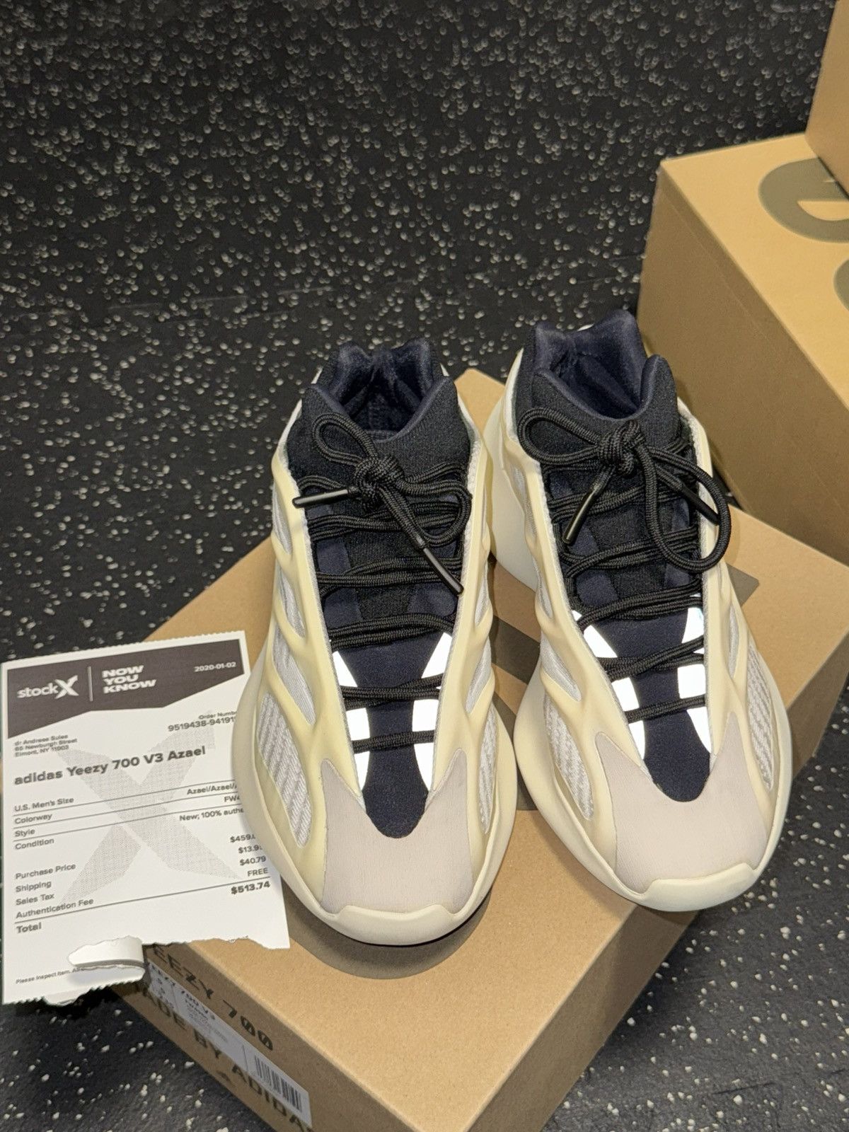 Adidas × Yeezy Adidas Yeezy 700 V3 Azael sz 5.5Y Size US 5.5 / EU 38 - 4 Thumbnail