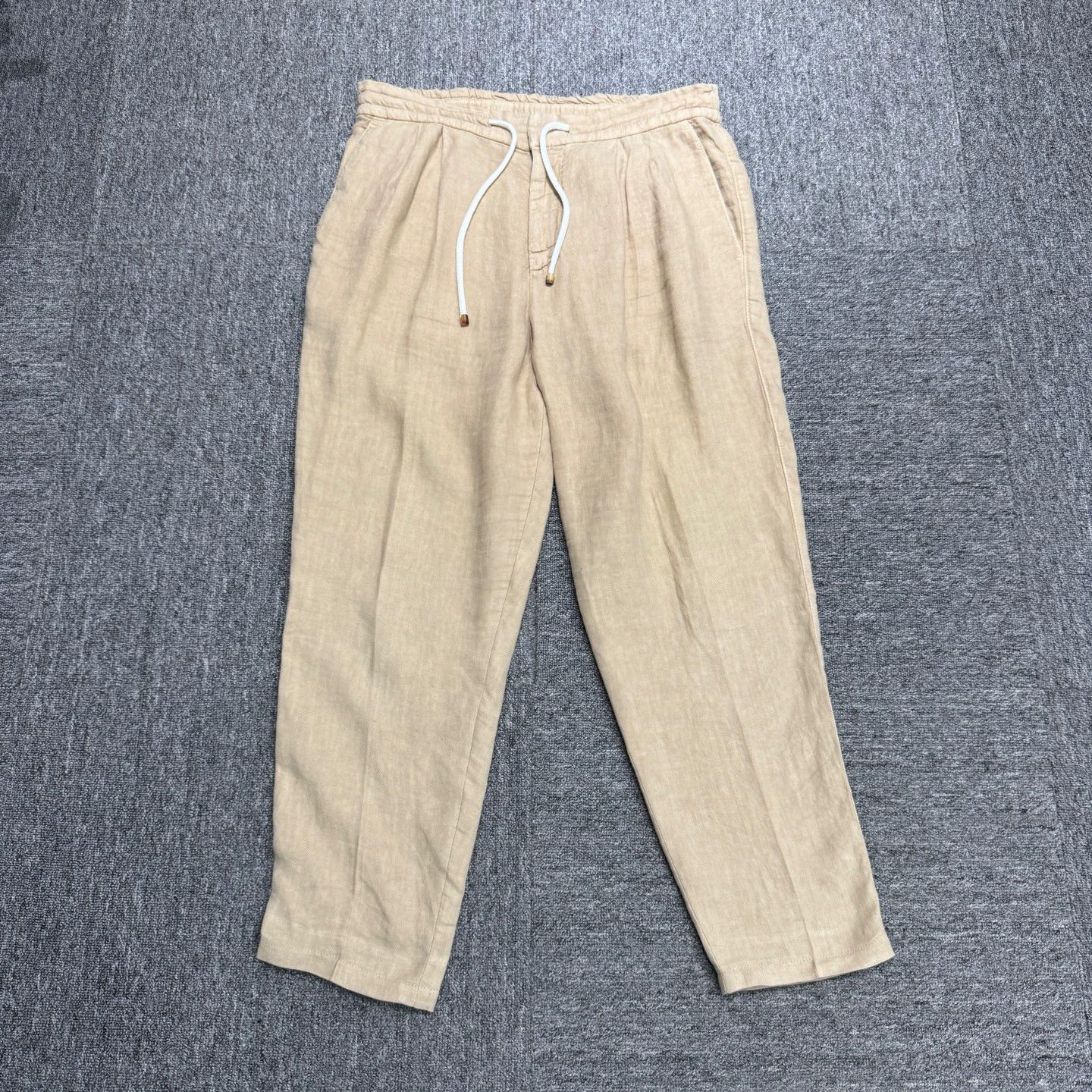 Brunello Cucinelli BRUNELLO CUCINELLI Linen Trousers 46 99 New Size US 30 / EU 46 - 1 Thumbnail
