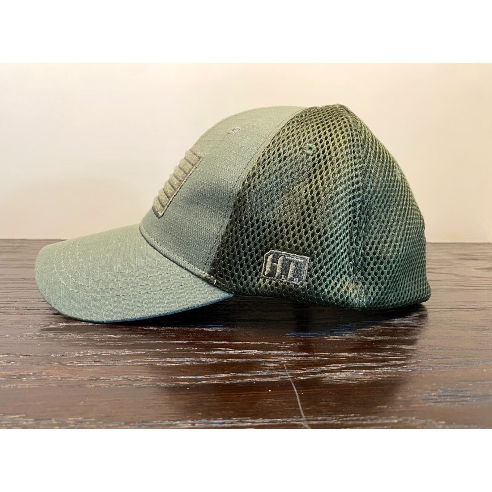 Vintage Highland Tactical Hat Adult One Size Green Hook Loop American Flag Logo Baseball Cap Men Size ONE SIZE - 4 Thumbnail