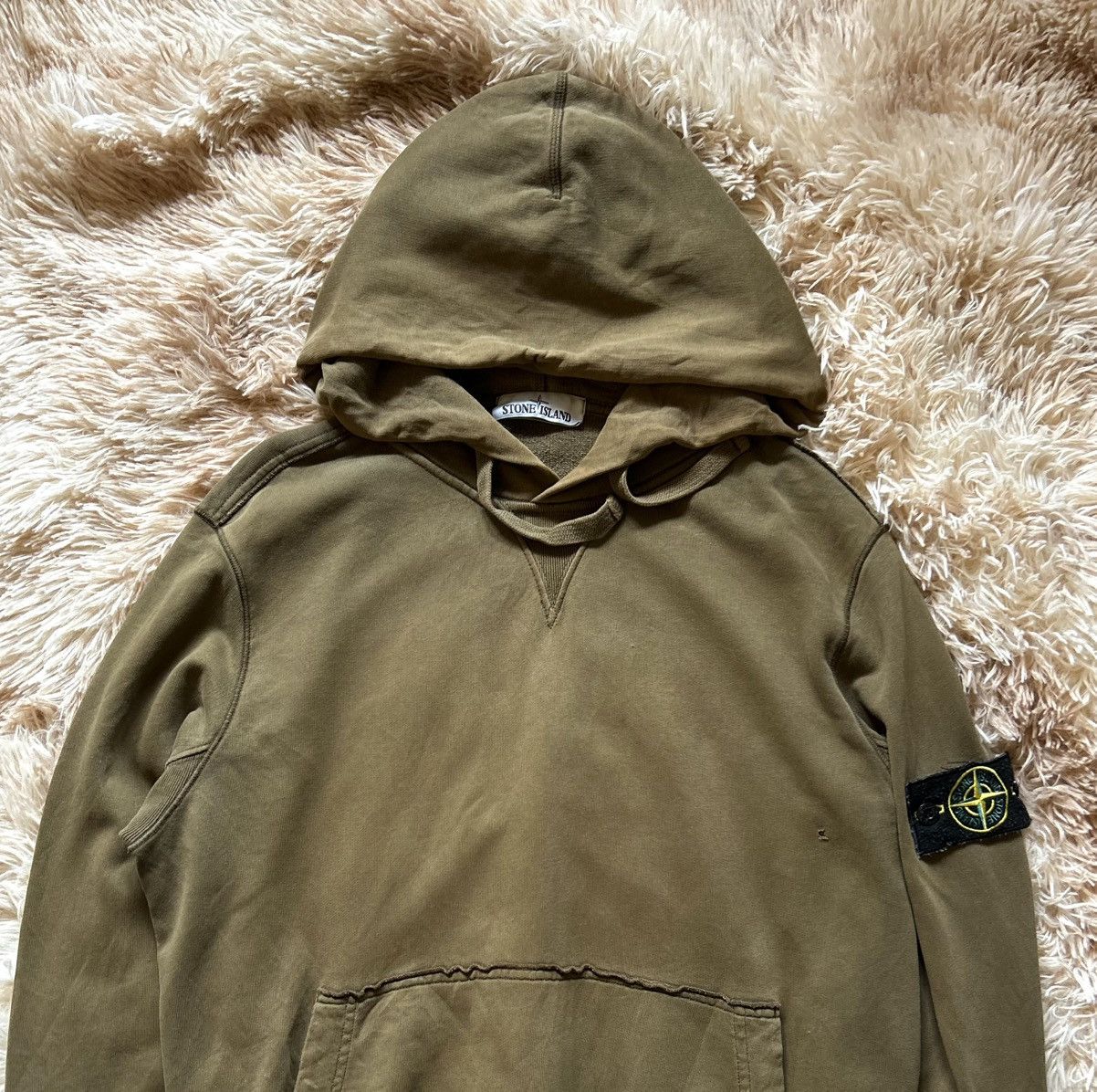 Stone Island 💥CRAZY💥 RARE COLOURED DISTRESSED STONE ISLAND GARMENT HOODIE Size US L / EU 52-54 / 3 - 5 Thumbnail