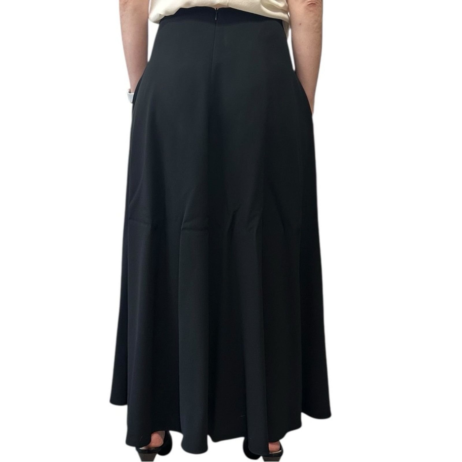 The Row Mara Stretch Crepe Skirt Black size US 2 Pockets Authentic Size 26" / US 2 / IT 38 - 5 Thumbnail
