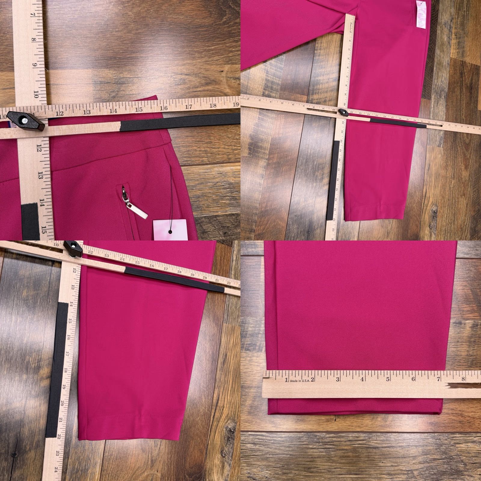 Apt. 9 Apt. 9 Pink Capri Pants Womens 8 Mid Rise Stretch Flat Front Straight Leg Workwear Casual Size 30" / US 8 / IT 44 - 9 Thumbnail