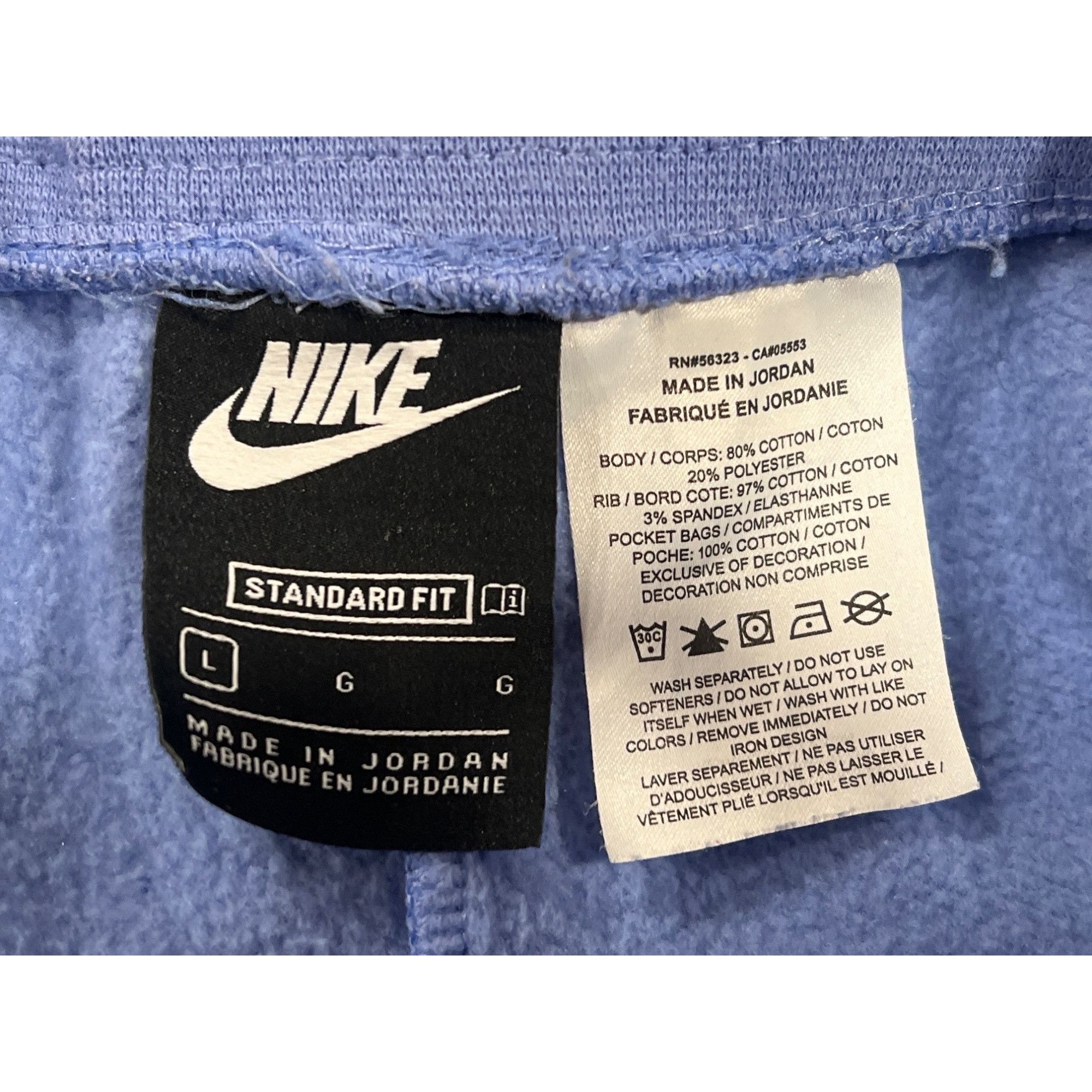 Nike Nike jr Girls Blue Jogger Sweatpants L Standard Fit Cotton B Size 28" / US 6 / IT 42 - 4 Thumbnail