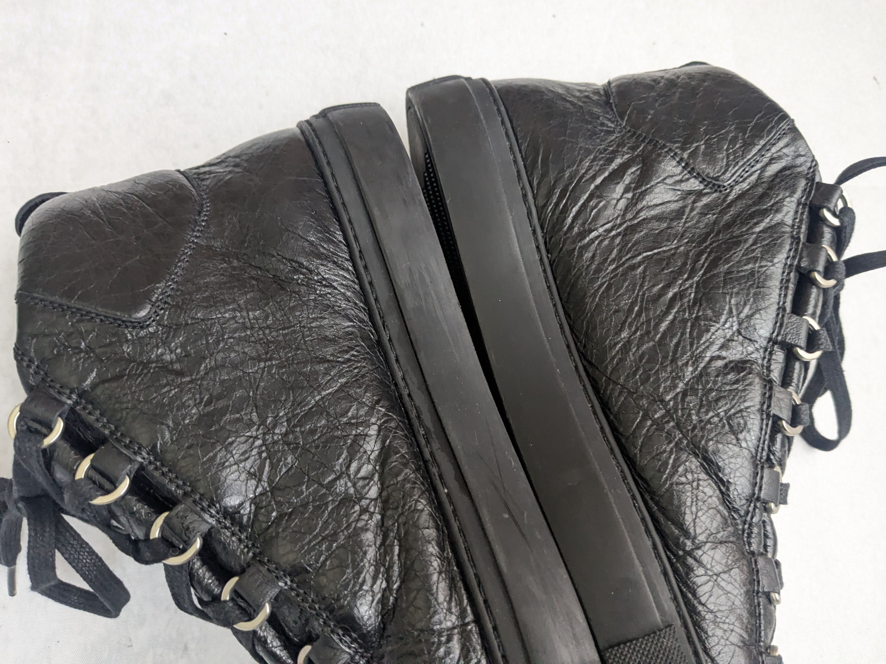 Balenciaga Balenciaga Arena Sneakers Black High Tops 11 Leather Size US 11 / EU 44 - 10 Thumbnail