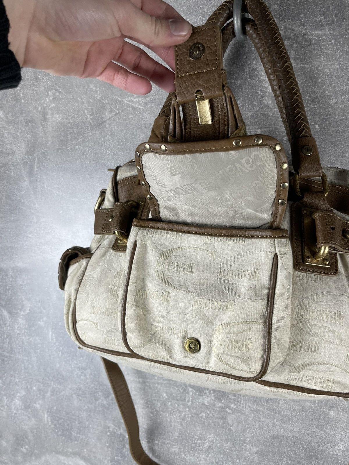 Just Cavalli Roberto Cavalli Just Cavalli Vintage Y2K Tote Crossbody Bag Size ONE SIZE - 9 Thumbnail