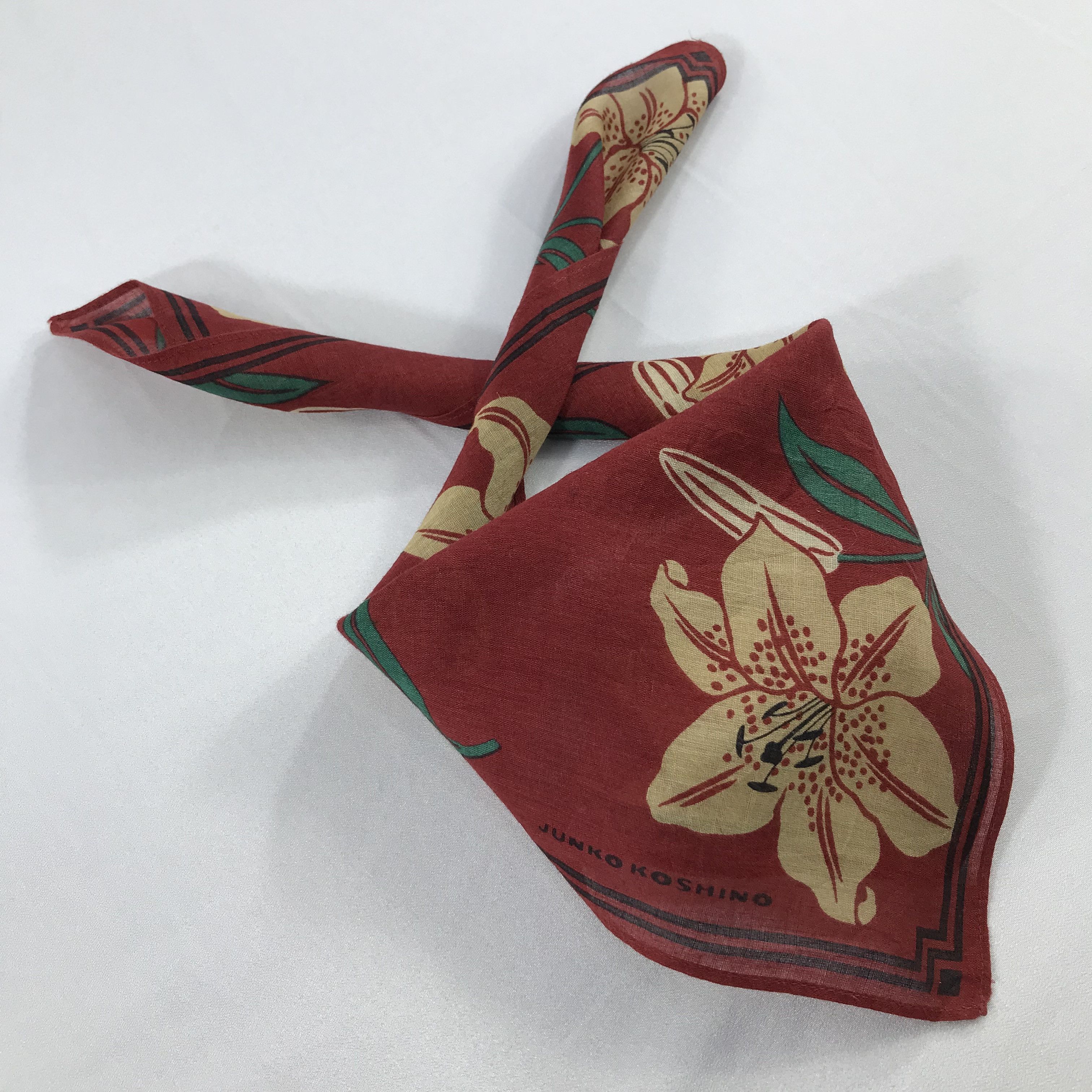 Mr. Junko × Vintage Junko Koshino Bandana / Handkerchief / Neckerchief -S2254 Size ONE SIZE - 4 Thumbnail