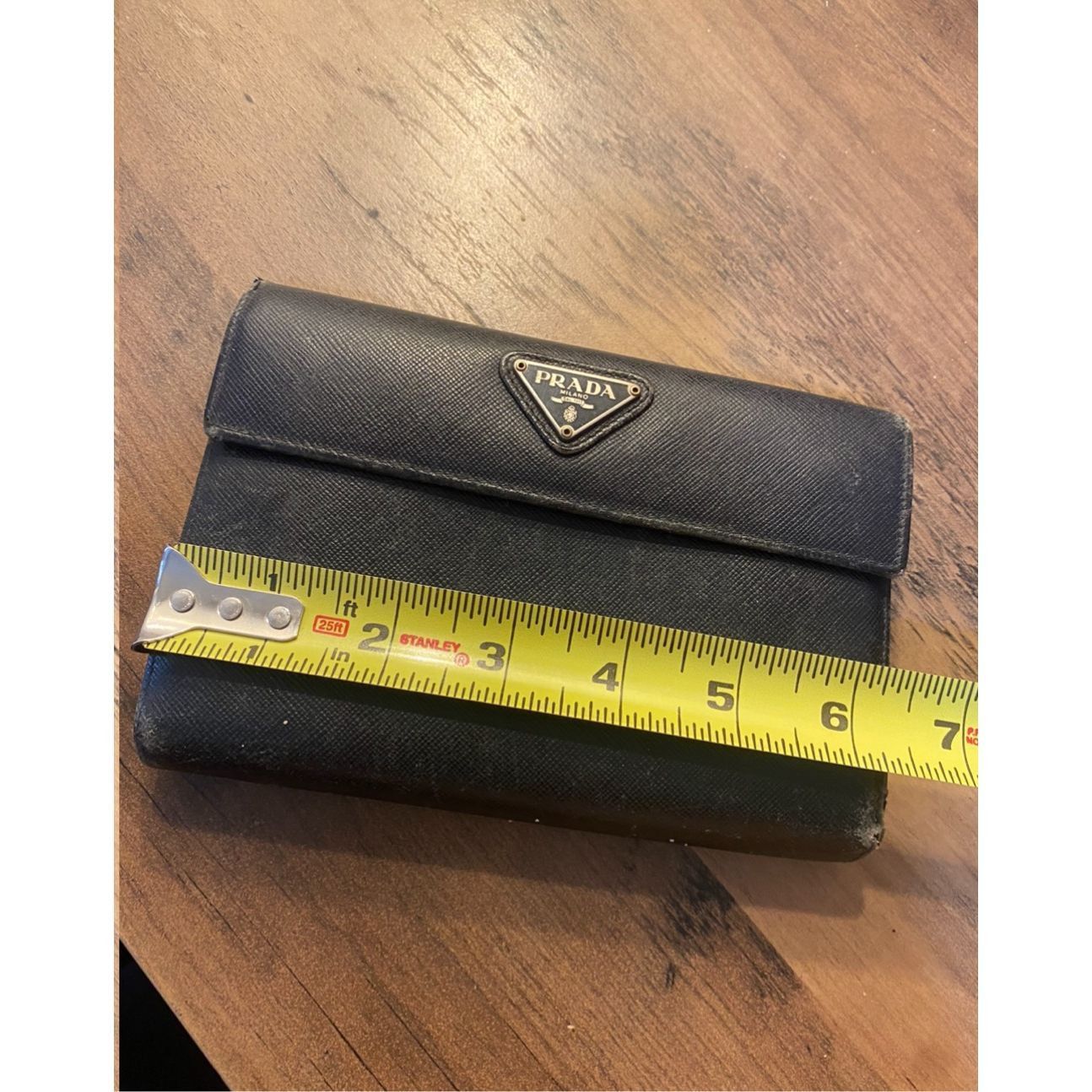 Prada PRADA Compact Wallet Nero Saffiano Triangle Size ONE SIZE - 12 Thumbnail