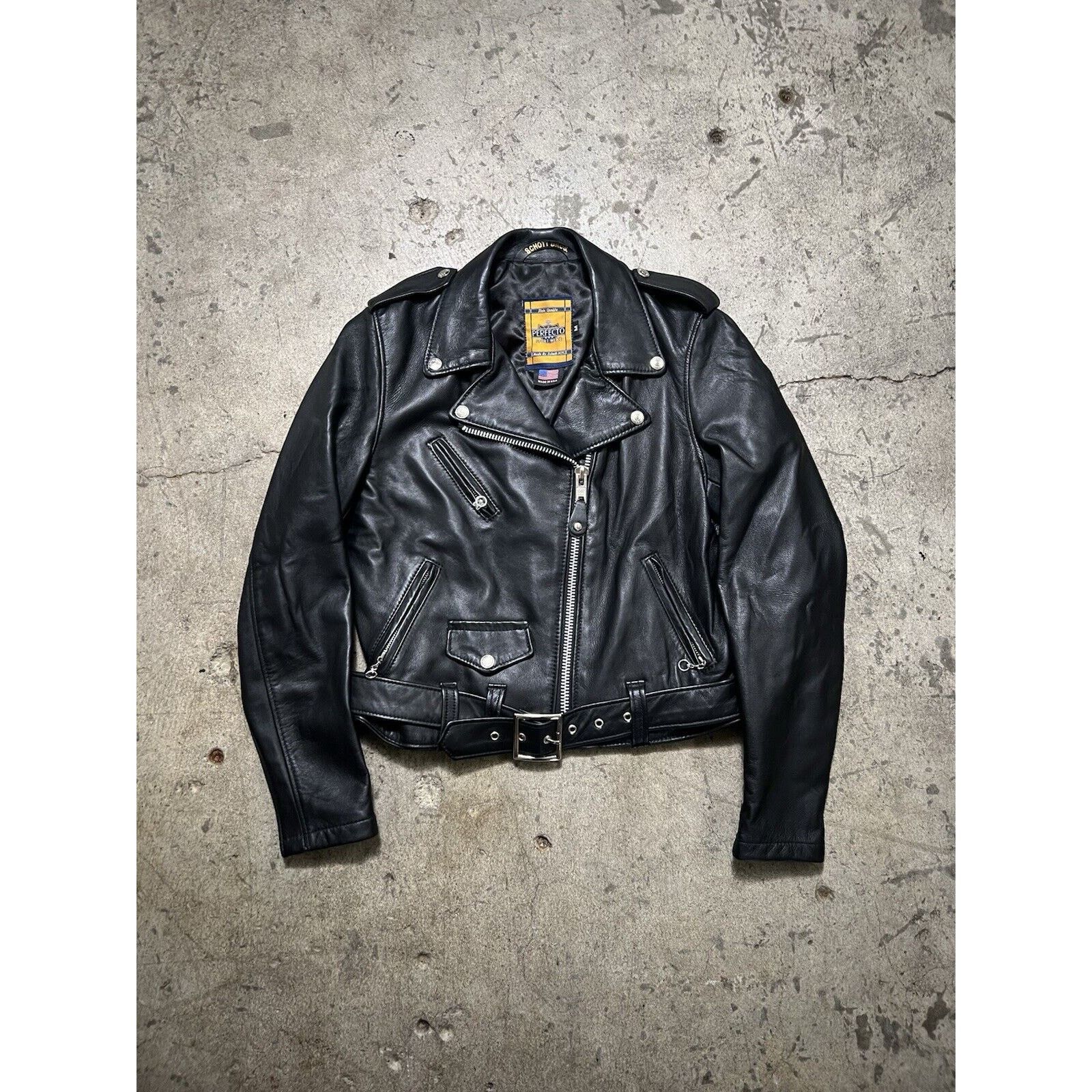 Schott Schott Perfecto 218w Women’s Cropped Biker Leather Jacket M Size M / US 6-8 / IT 42-44 - 1 Thumbnail