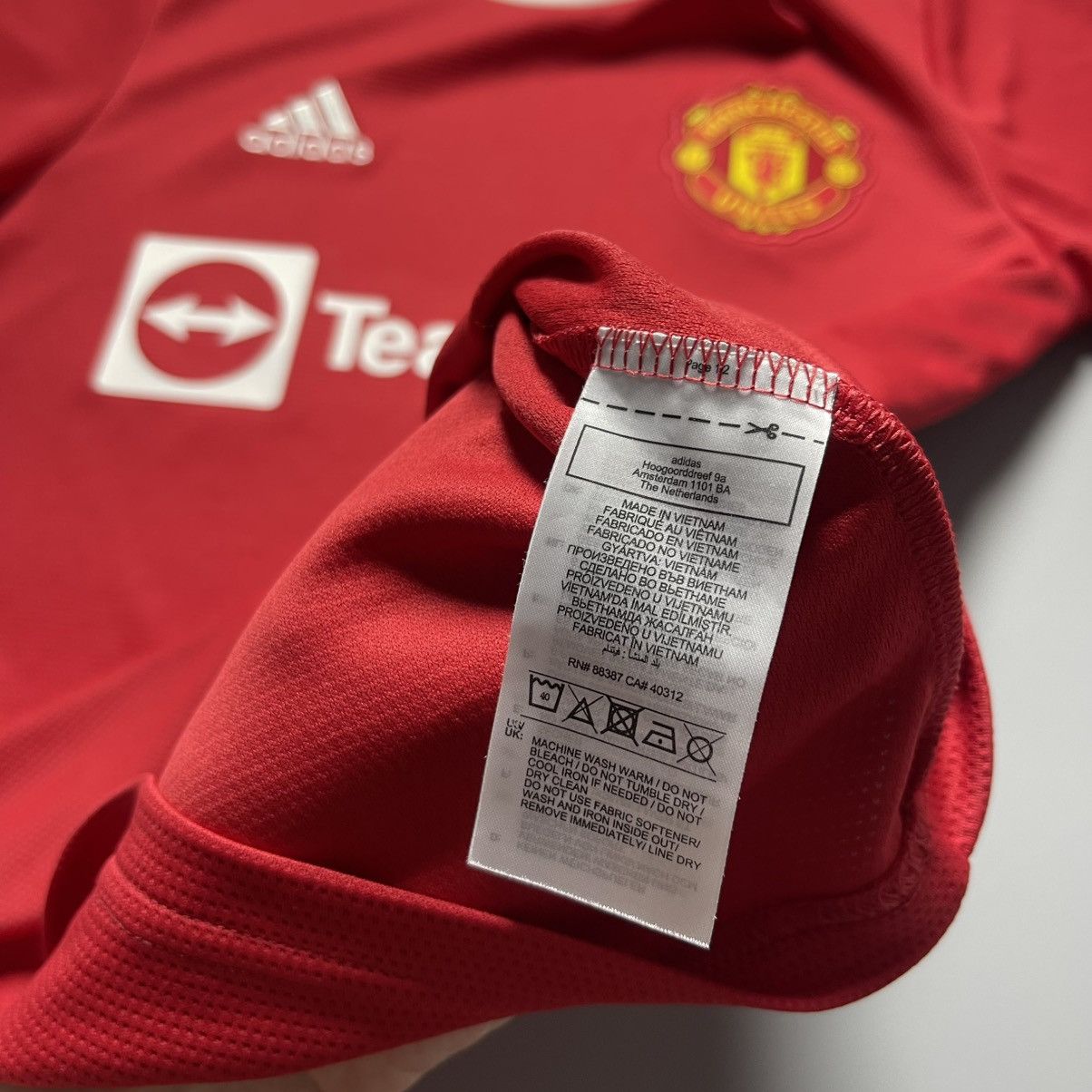 Adidas MAN UNITED ADIDAS 2021/2022 SOCCER HOME JERSEY #59 MAINOO Size US S / EU 44-46 / 1 - 11 Thumbnail
