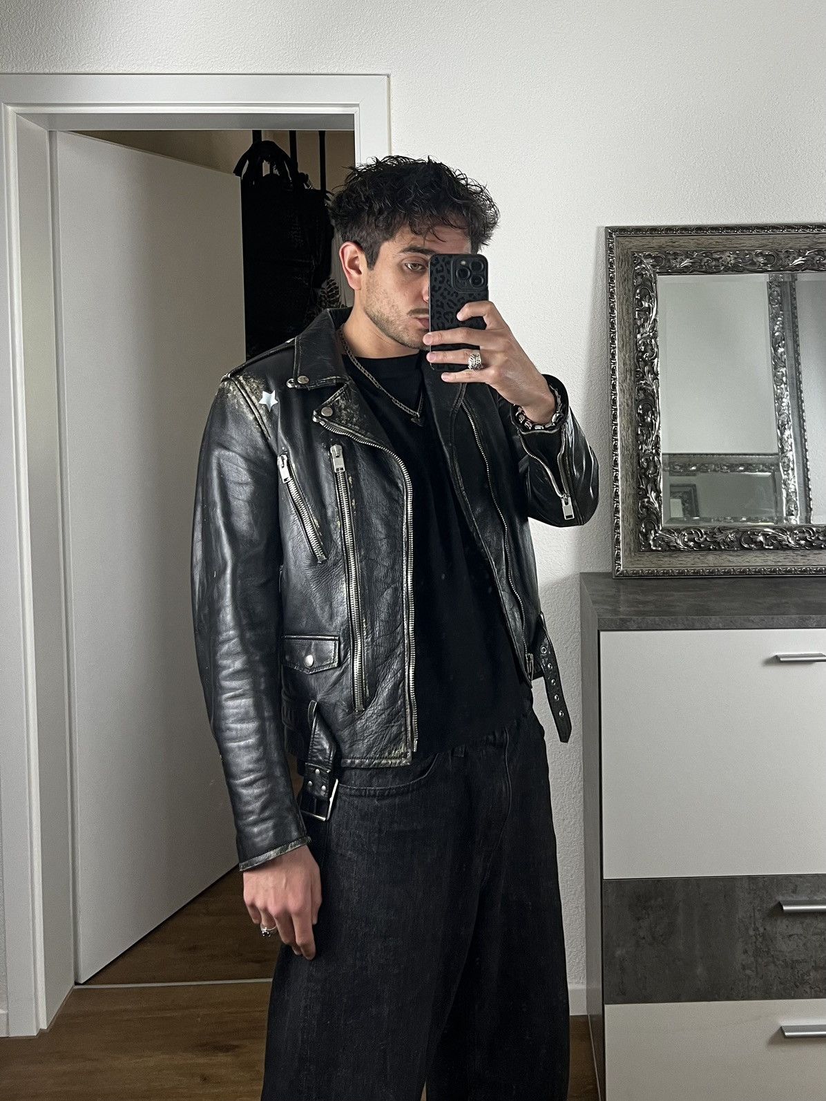 Saint Laurent Paris Saint Laurent Leather Stars Jacket Size US S / EU 44-46 / 1 - 13 Thumbnail