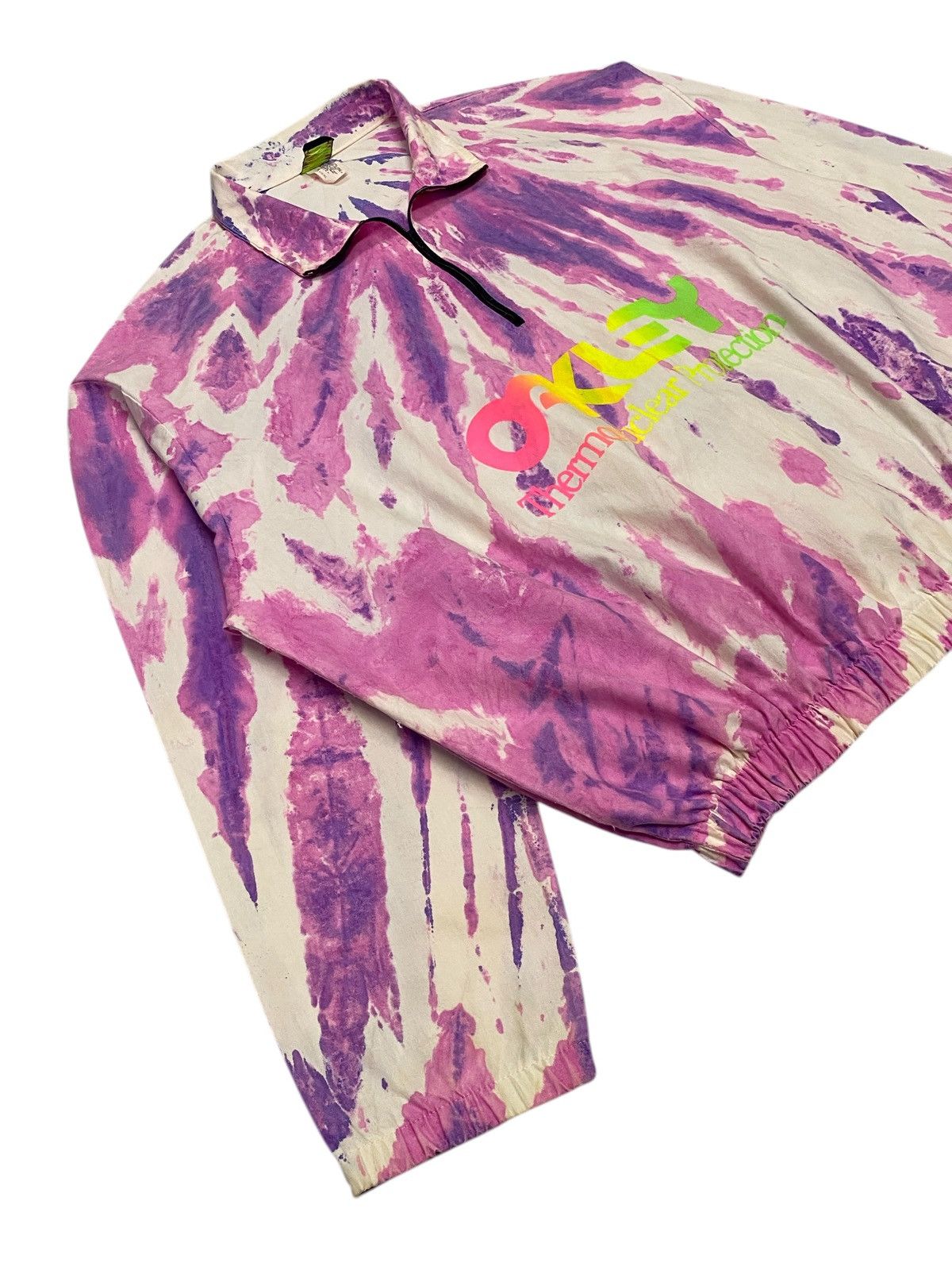 Oakley Vintage Oakley Thermonuclear Protection Tie Dye Half Zip Size US XL / EU 56 / 4 - 17 Thumbnail