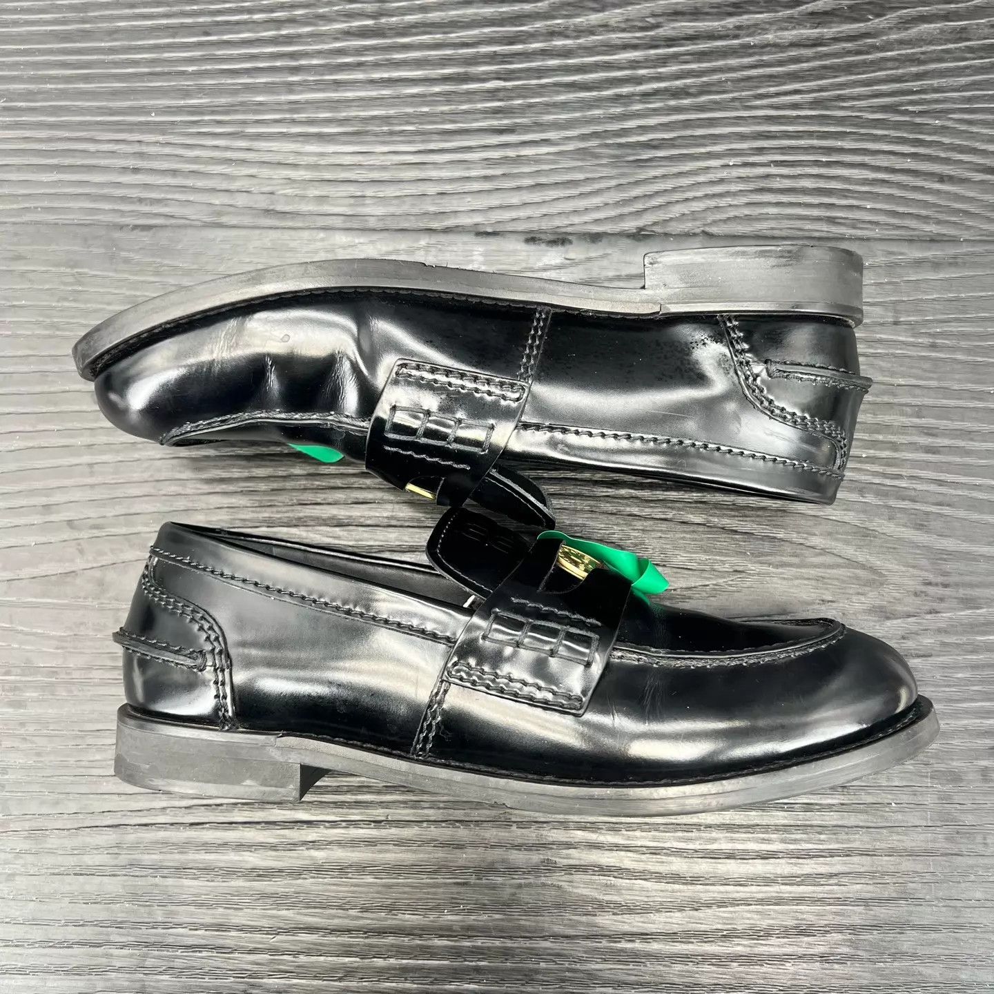 Miu Miu MIU MIU Women's Penny Loafer Gold Coin 37 Near Mint Size US 6.5 / IT 36.5 - 3 Thumbnail