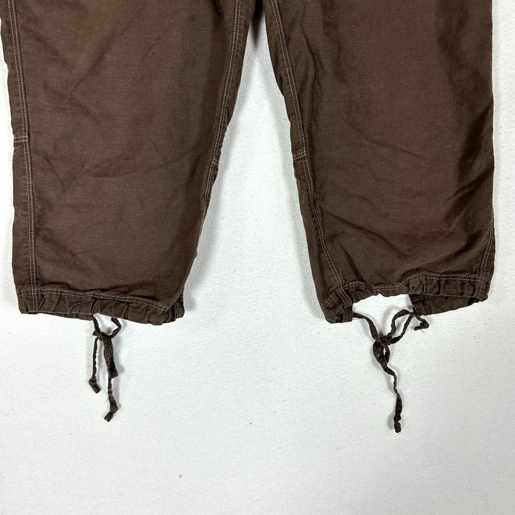 Marmot Marmot Capri Pants Women's 10 Hemp & Organic Cotton Fabric Draw String Hem Brown0 Size 32" / US 10 / IT 46 - 3 Thumbnail