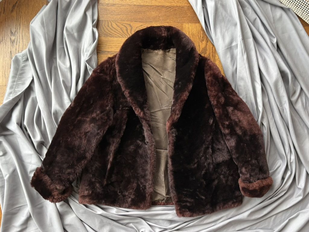 Vintage 1950s Fur Coat Vintage Sheared Beaver Overcoat Cropped Mob Size US S / EU 44-46 / 1 - 24 Thumbnail