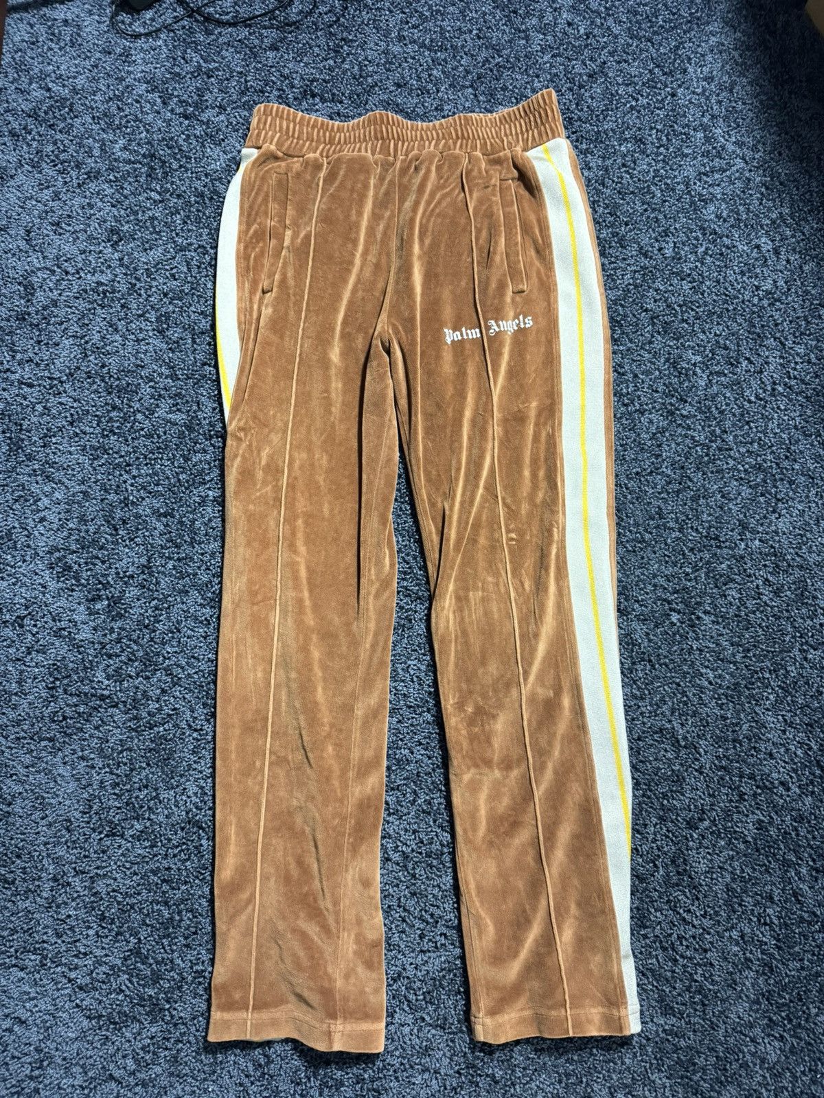 Palm Angels Tan Velvet Palm Angels Track Pants Size US 32 / EU 48 - 1 Thumbnail