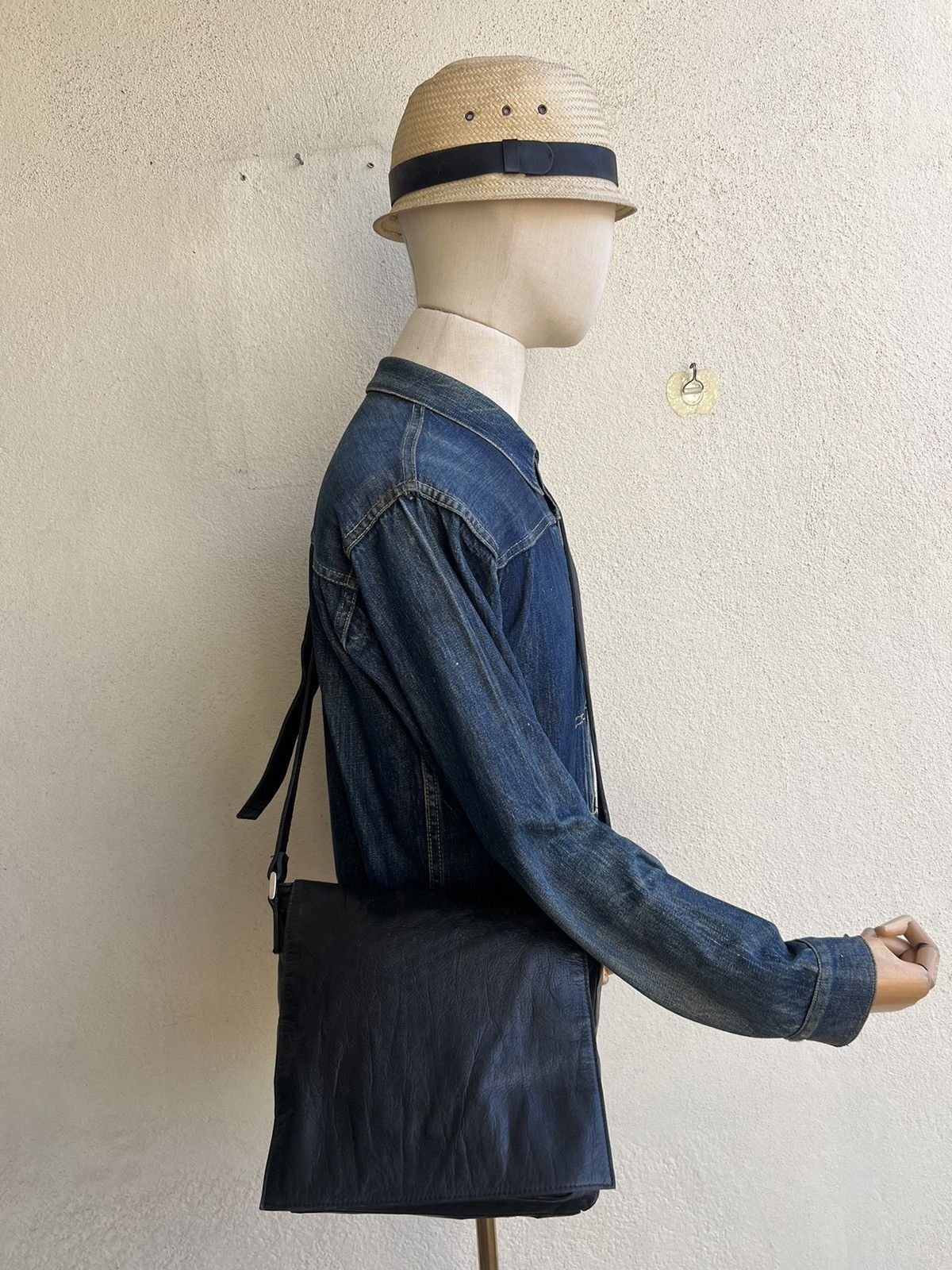 Japanese Brand × Leather Vintage pour deux ACCE. Japan Patina Leather Cargo Sling Bag Size ONE SIZE - 2 Thumbnail