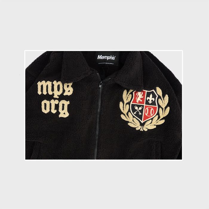 Varsity SHERPA JACKET BRIGHTON FULL EMBROIDERY Grailed