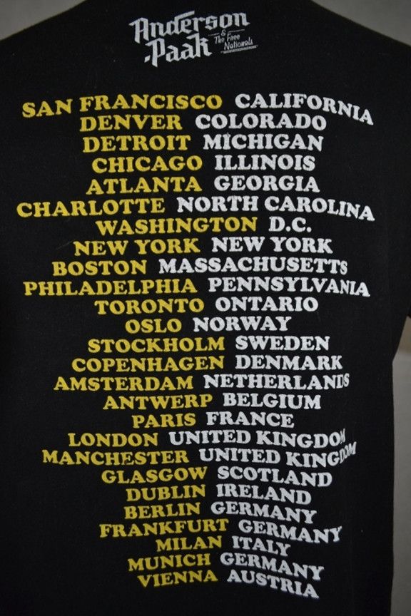 Band Tees × Rap Tees 2019 Anderson Paak Promo Tour Tee Shirt Official Merch Size US L / EU 52-54 / 3 - 4 Thumbnail