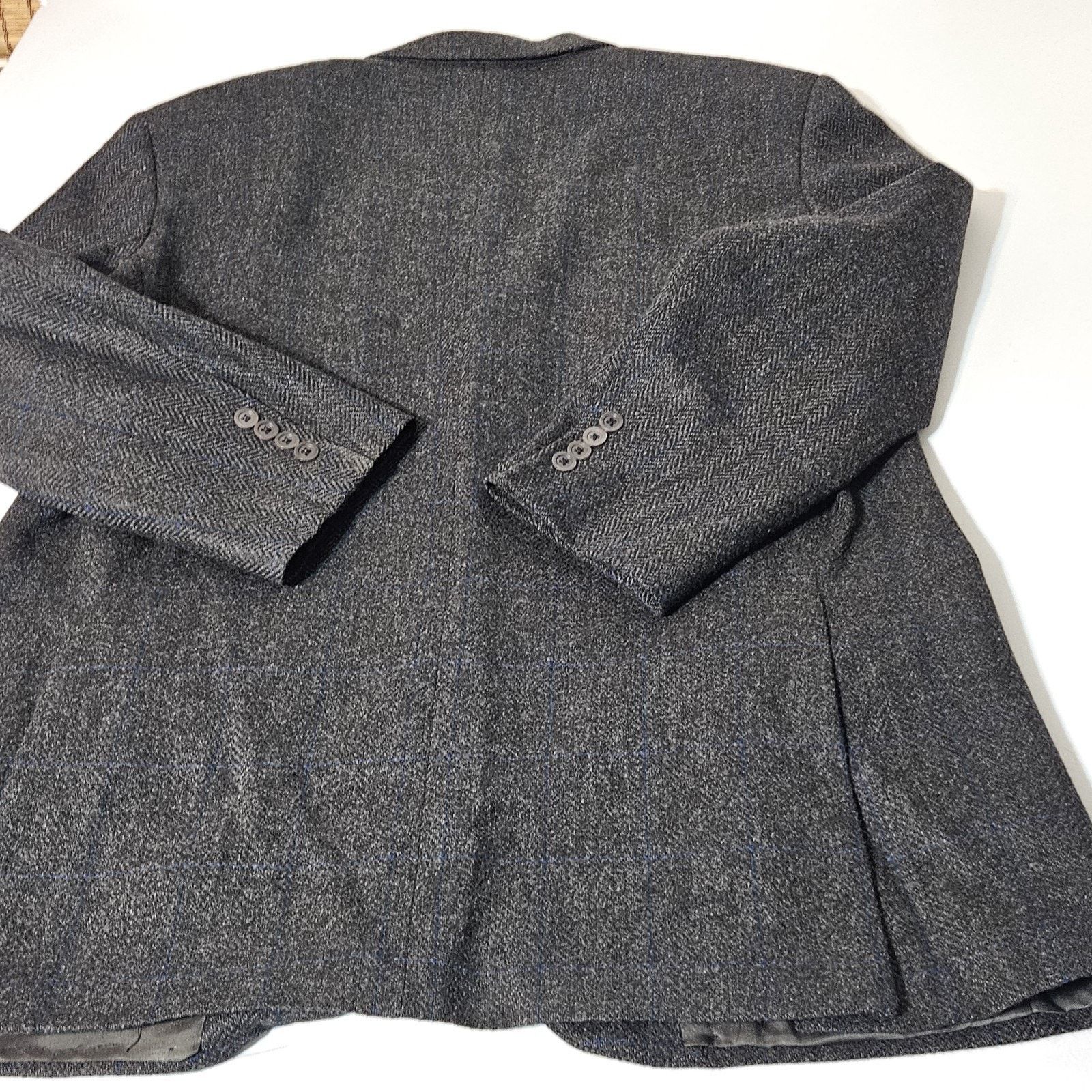 Southwick VTG Southwick 46 Wool Pinstripe Tweed Suit Blazer Sport USA Size 46R - 4 Thumbnail