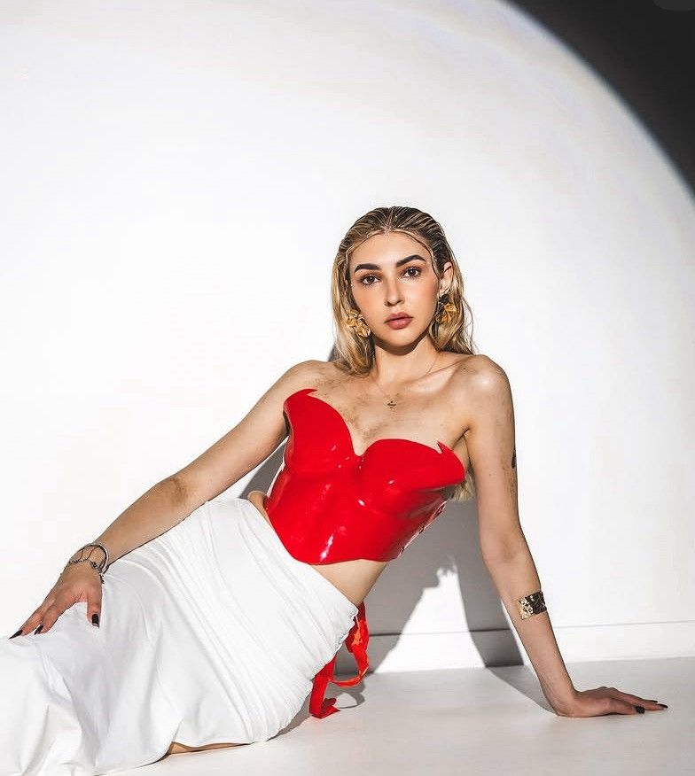 Other Red Patent Corset Top Haus Of Shepellie | Lace-Up Bustier | Size ONE SIZE - 1 Thumbnail