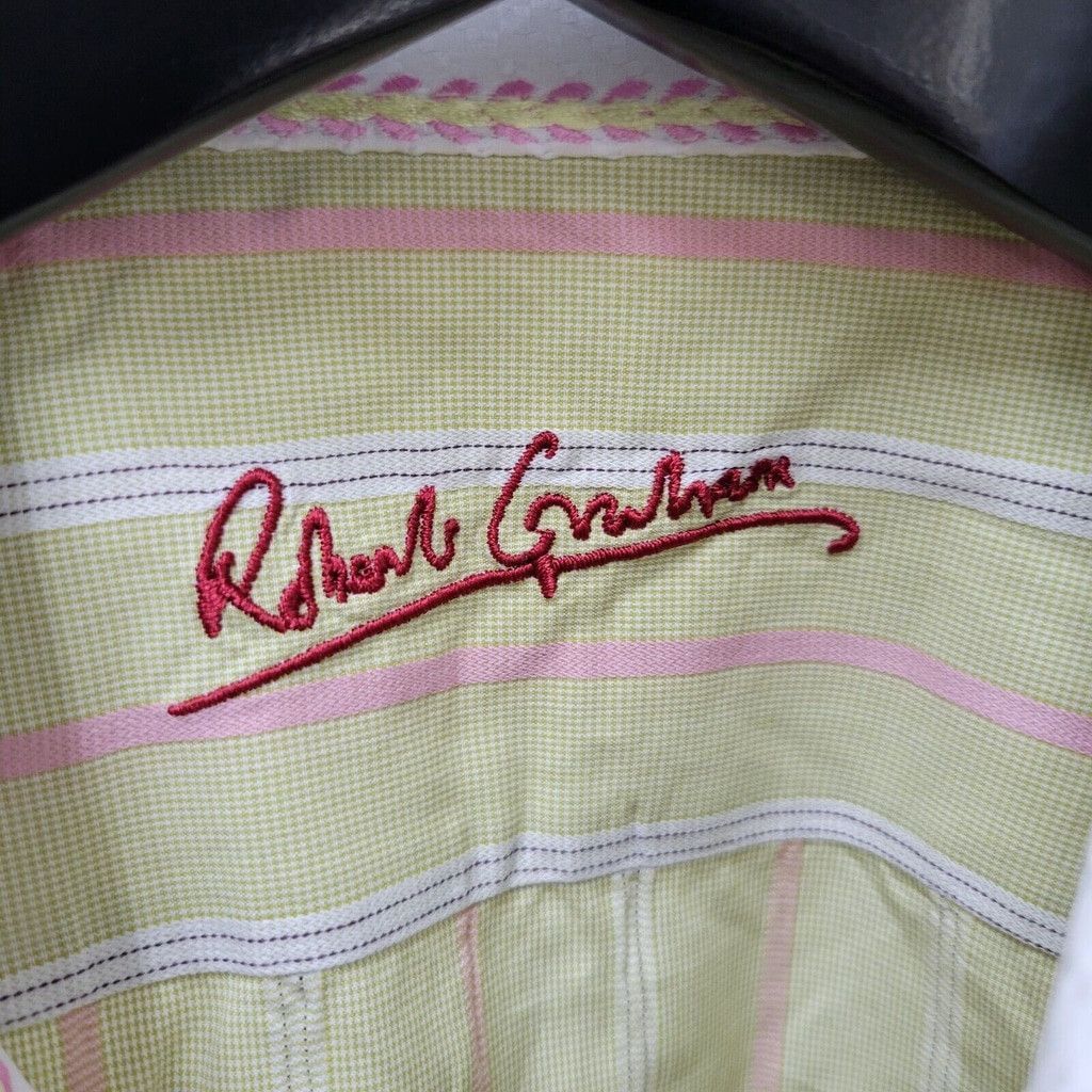 Robert Graham Robert Graham Men's Stripe Dress Shirt Large Pre-owned Size US L / EU 52-54 / 3 - 11 Thumbnail