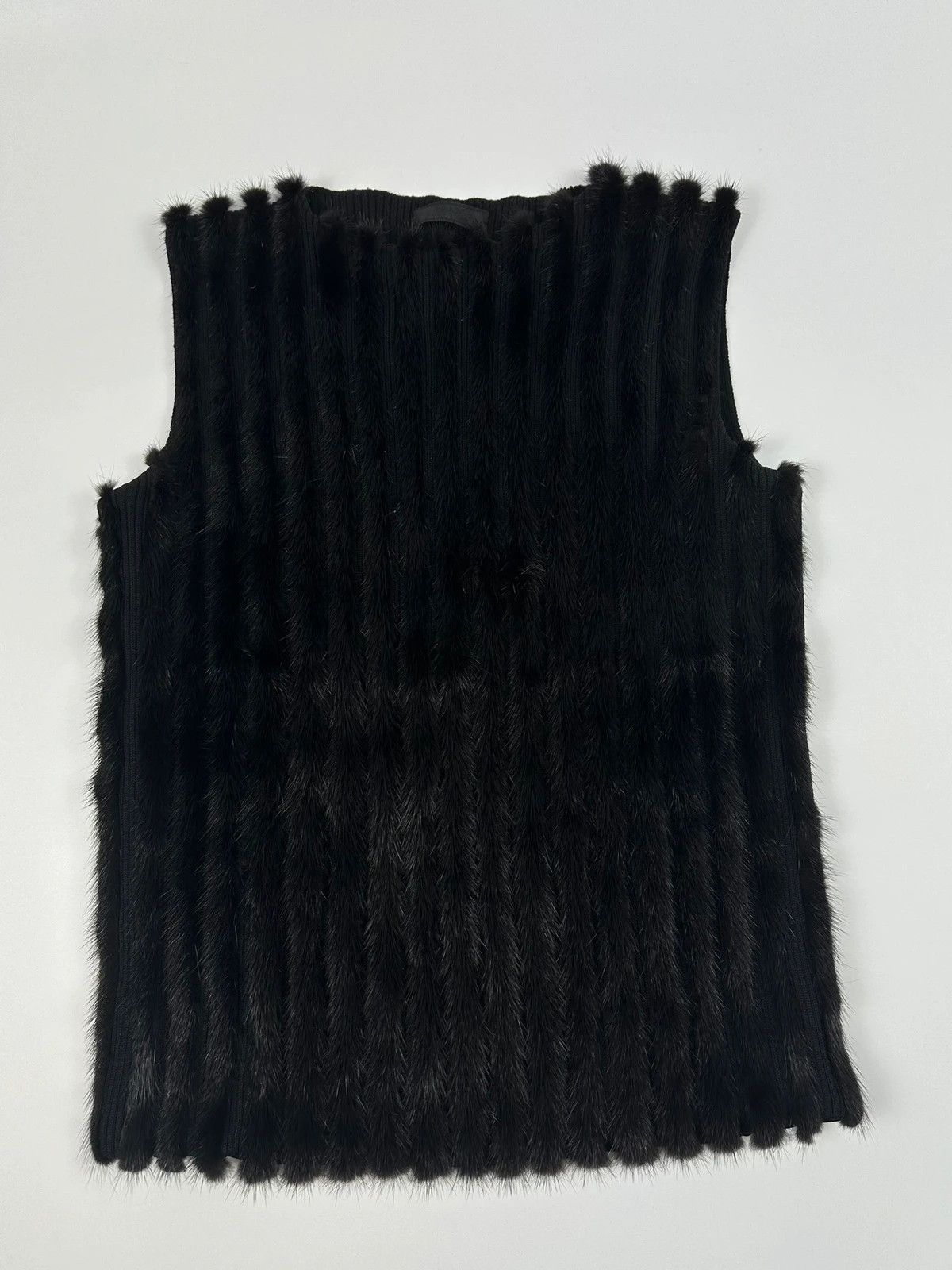 Prada Prada Milano FW97-98 Black Mink Fur & Wool Tank Top Vest Size US S / EU 44-46 / 1 - 2 Thumbnail