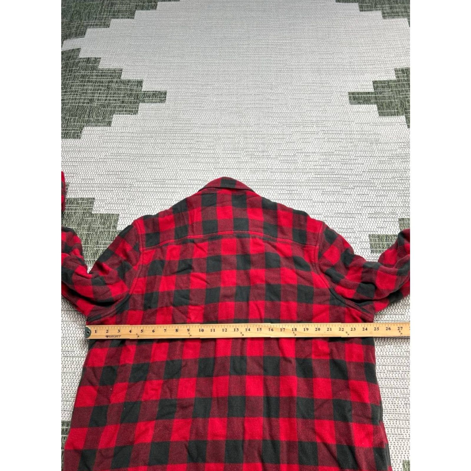 Nordstrom Nordstrom Flannel Shirt Mens XXL Red Black Cotton Button Up Size US XXL / EU 58 / 5 - 4 Thumbnail