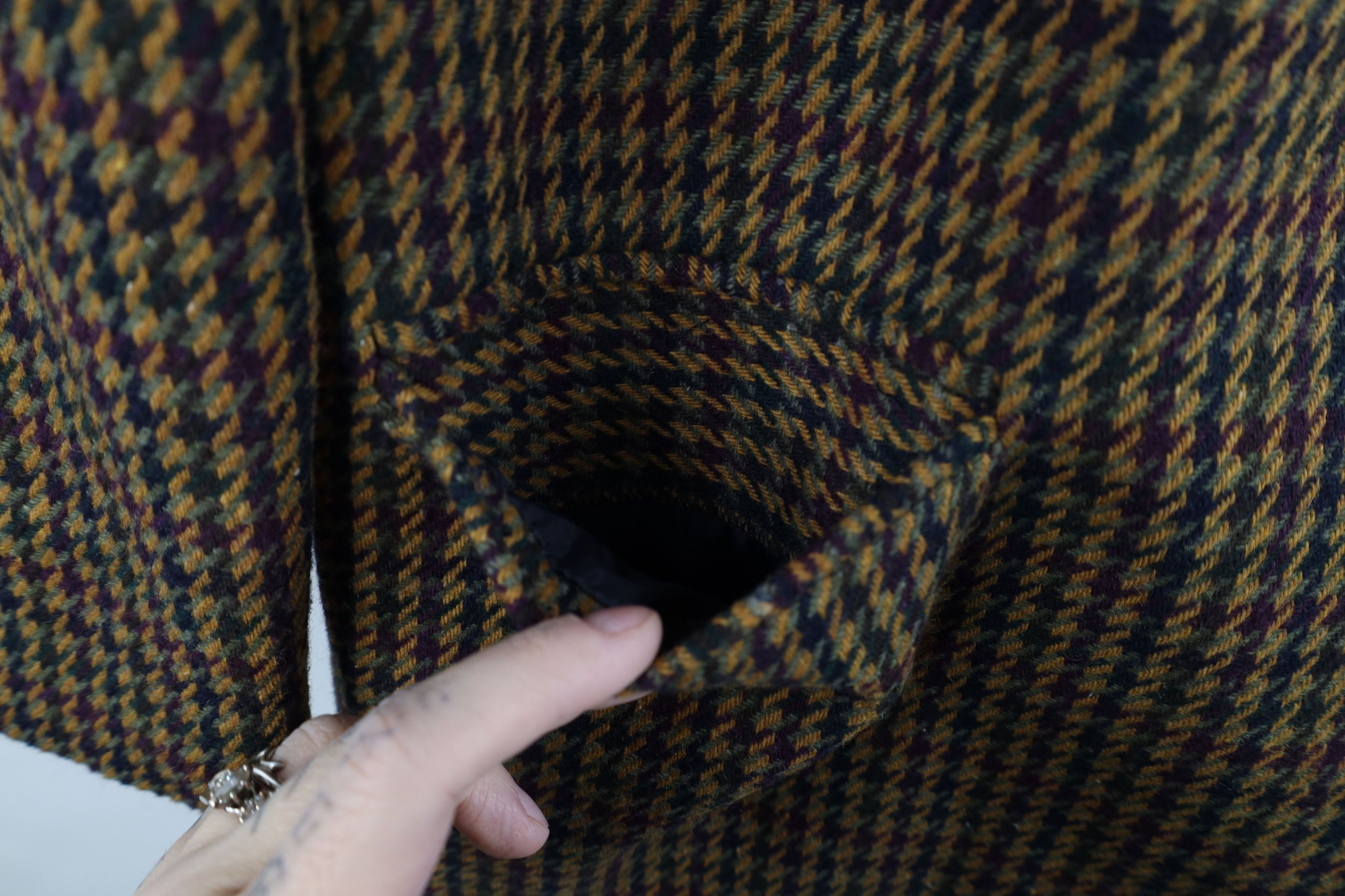 Vintage Vintage 90s Streetwear Houndstooth Wool Suit Blazer Jacket Size XL / US 12-14 / IT 48-50 - 5 Thumbnail