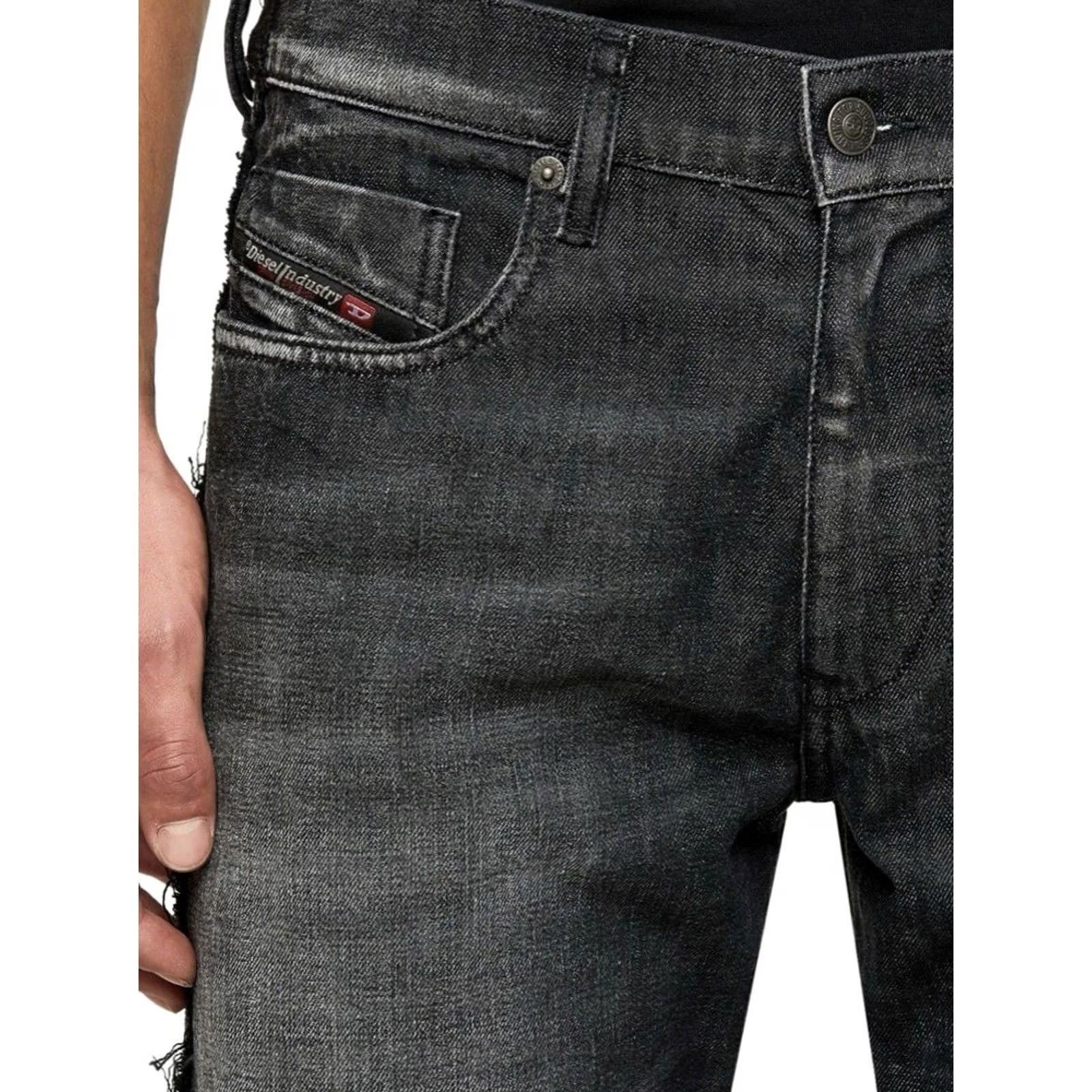 Diesel Diesel D-Strukt Slim 009HY Stretch Jeans Punk Opium Black W33/L34 Slim Mens Jeans Size US 33 - 4 Thumbnail