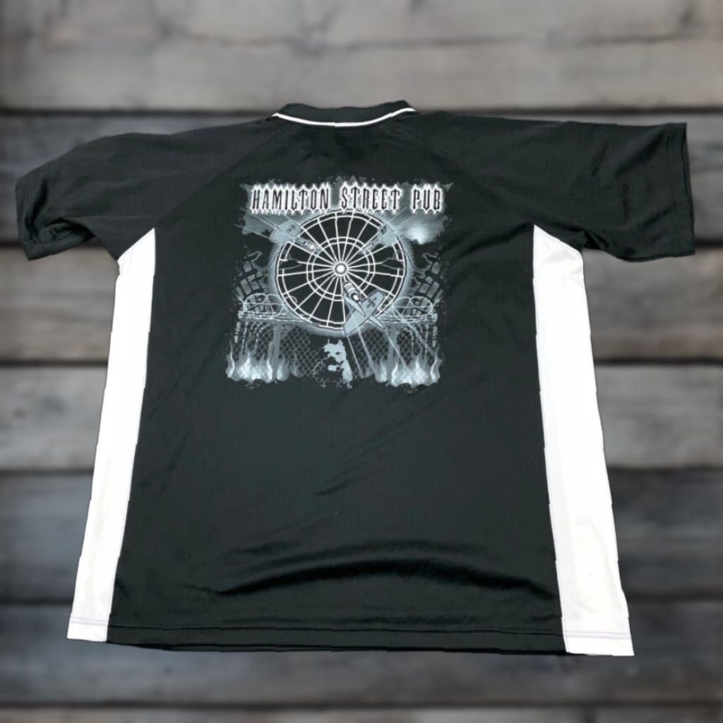 Hamilton Hamilton Street Pub Shirt Adult 2XL Black Polo Dart Print Rottweiler Bar Size US XXL / EU 58 / 5 - 1 Thumbnail