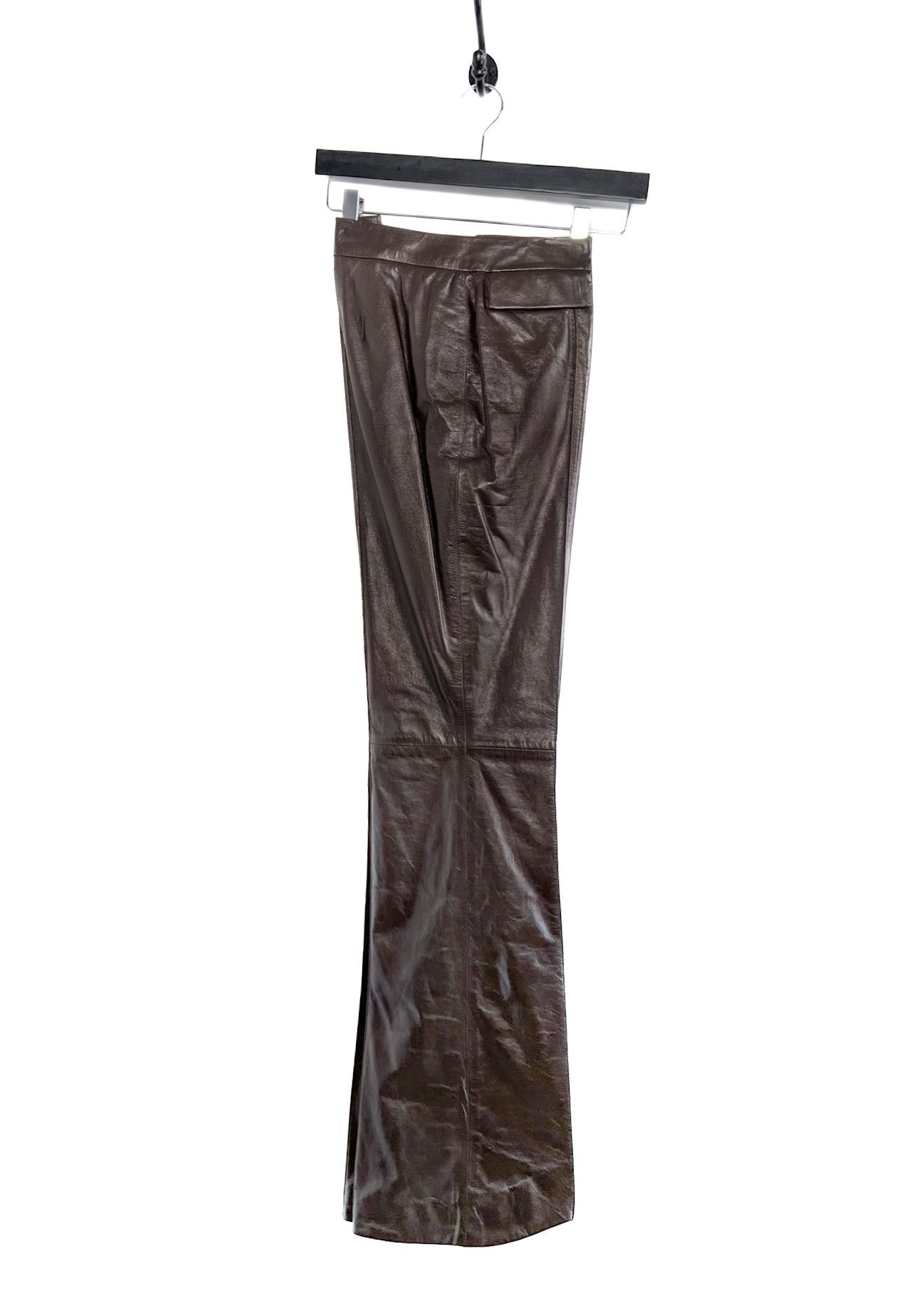 John Galliano John Galliano Vintage Wide Leg Chocolate Brown Leather Pants Size 30" / US 8 / IT 44 - 1 Thumbnail