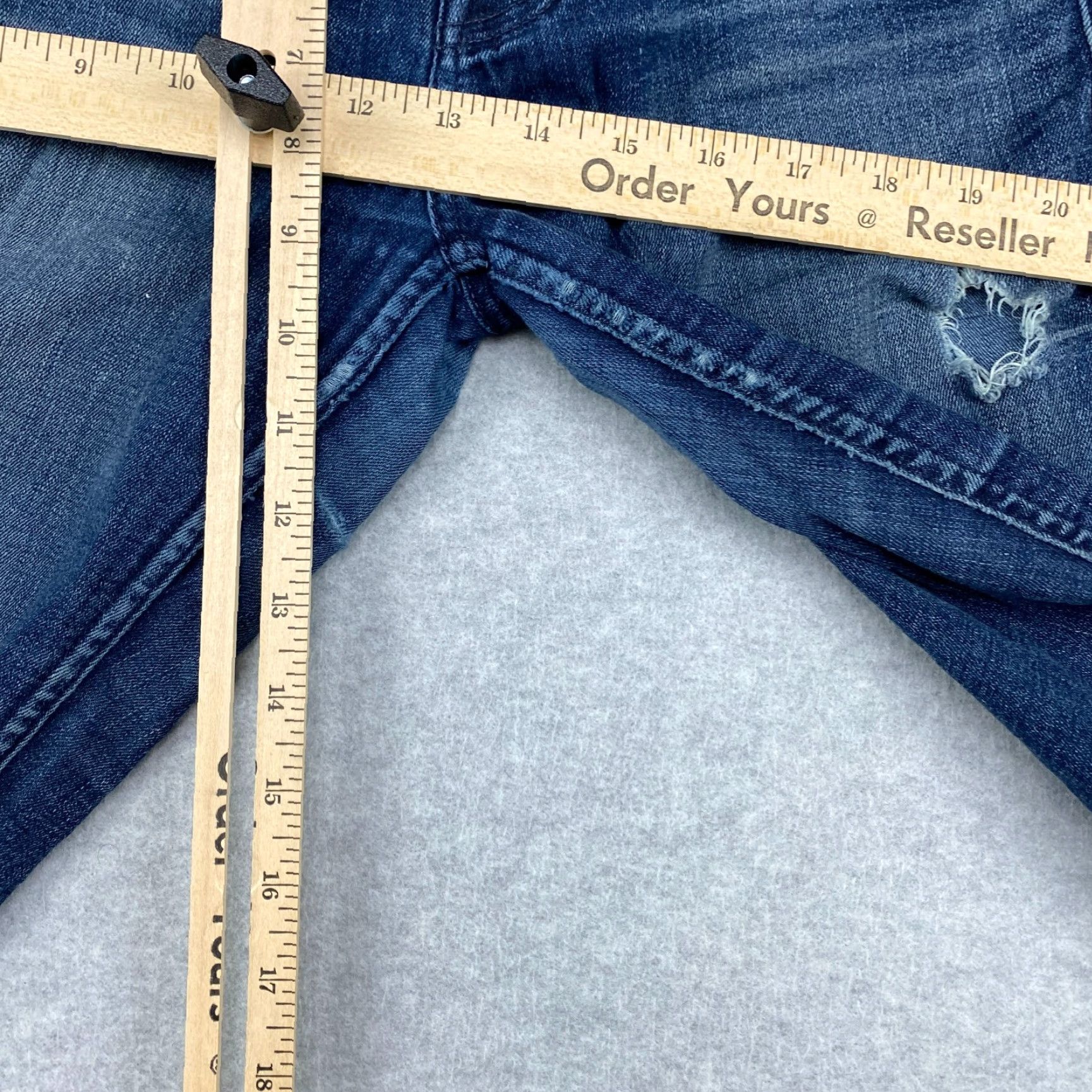 7 For All Mankind VINTAGE? (No) 7 For All Mankind Josefina Jeans Women 26 Blue Skinny Jeans 5-Pocket Distressed Button-Fly with Stretch Size 26" / US 2 / IT 38 - 4 Thumbnail