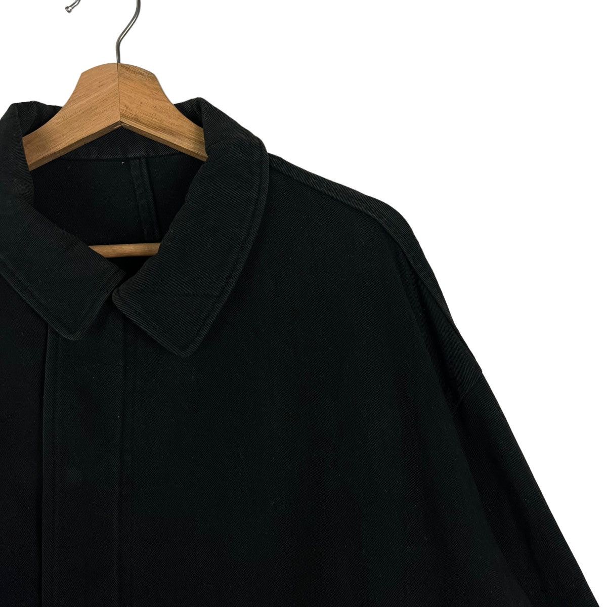 Yohji Yamamoto 🔥RICH BLACK - FLY COATS HERRINGBONE LONG JACKETS Size US M / EU 48-50 / 2 - 4 Thumbnail