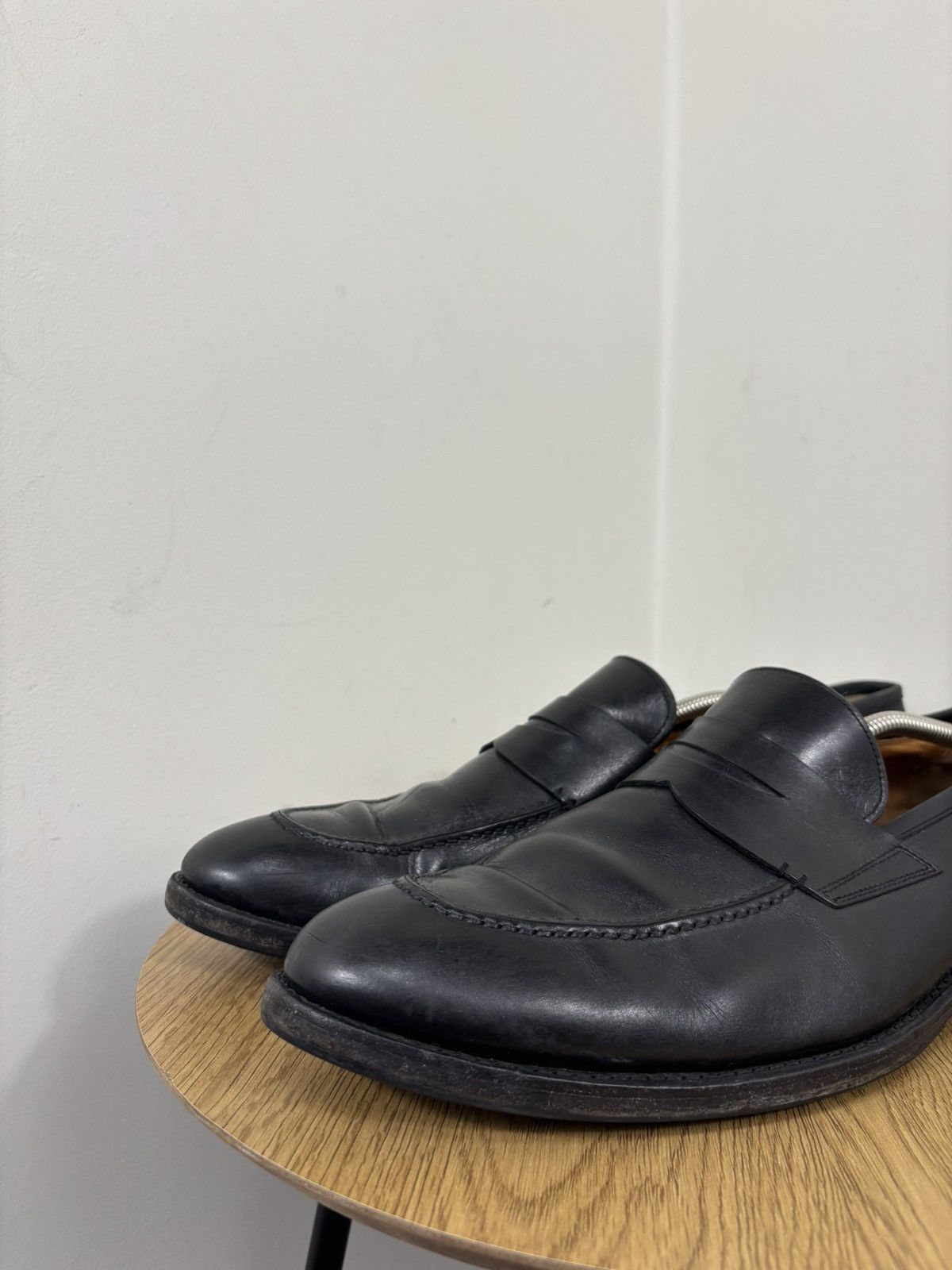 Other Prime Shoes Handmade Imola Men’s Black Leather Penny Loafers Size US 12 / EU 45 - 9 Thumbnail